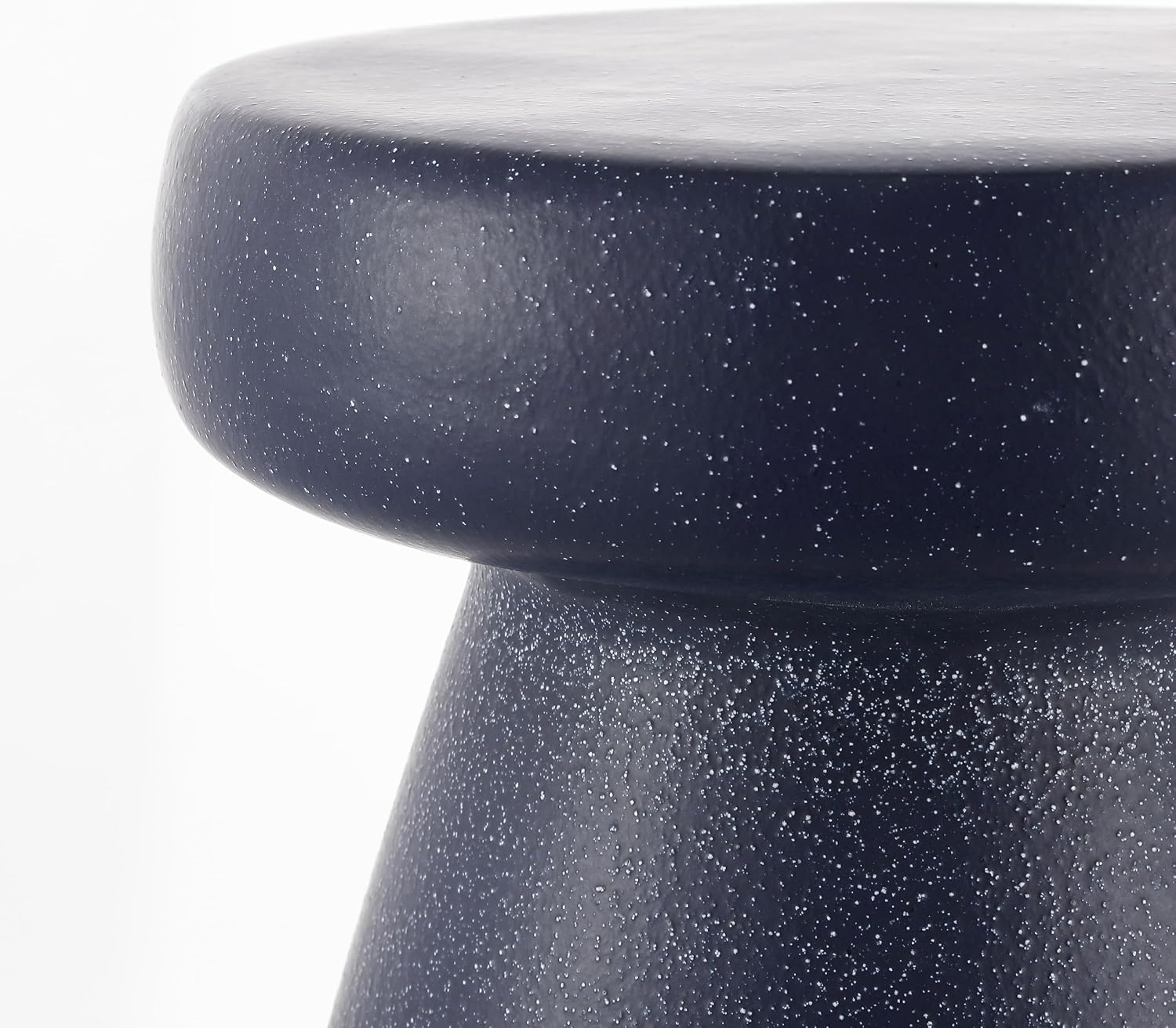 SAFAVIEH Home Collection Nomo Modern Navy Speckled Ceramic 16-inch Decorative Accent Garden Stool for Living Room, Bathroom, Patio, Side Table, Plant Stand (Fully Assembled)