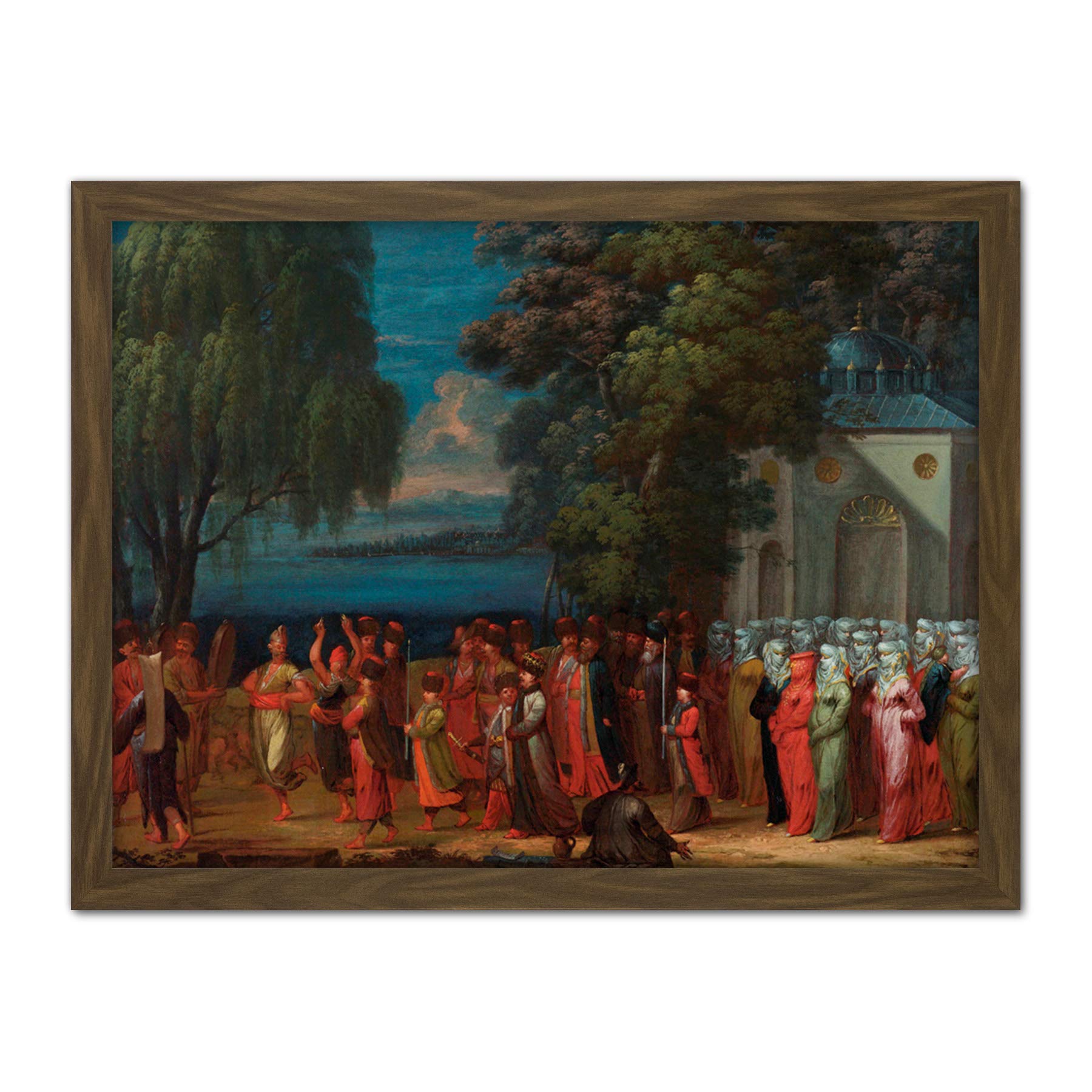 Artery8 Jean Baptiste Vanmour Armenian Wedding Painting Artwork Framed Wall Art Print 18X24 Inch