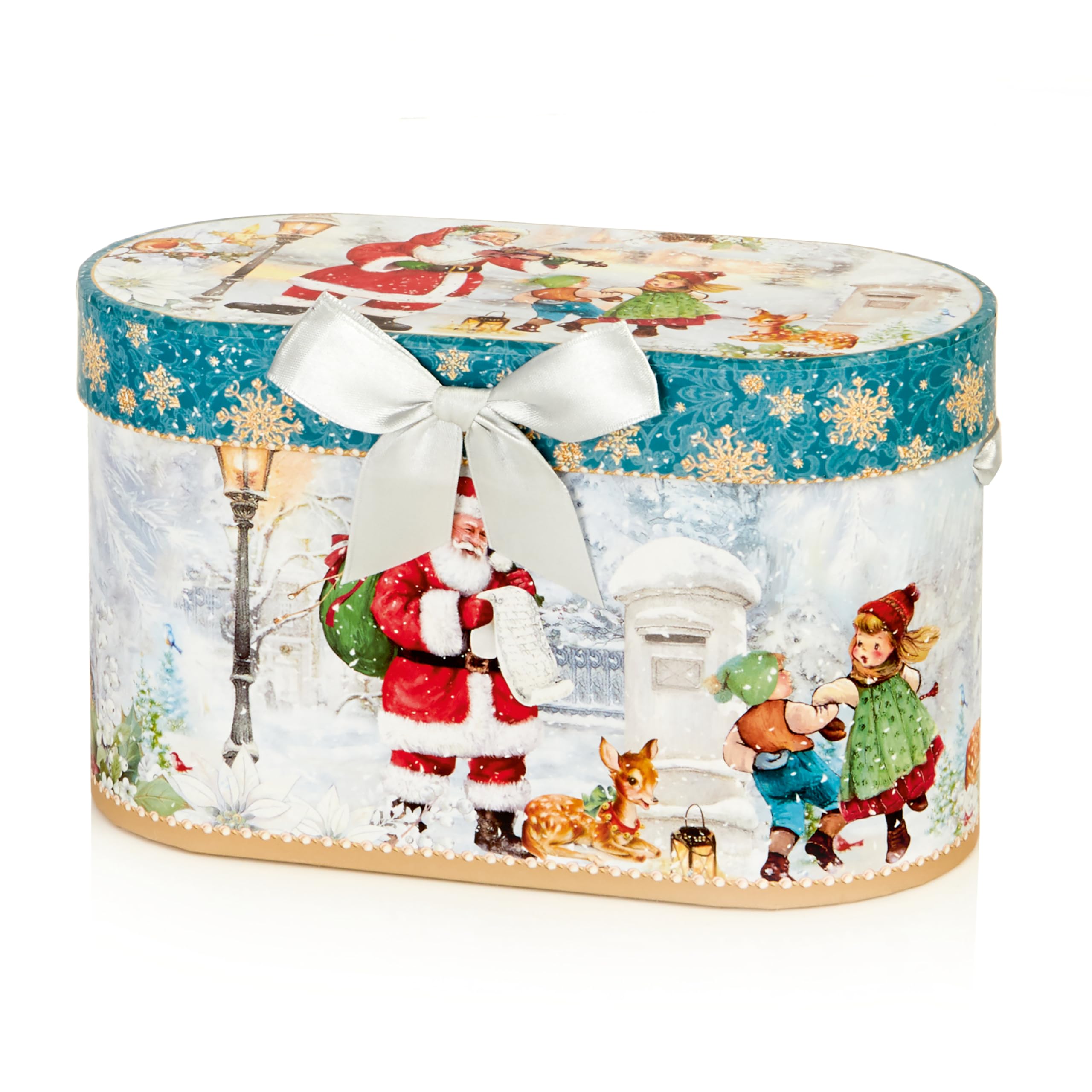 Premier Decorations Set of 2 Traditional Santa Christmas Scene Mugs in Luxury Gift Box, Ceramic, 19cm - Image 2
