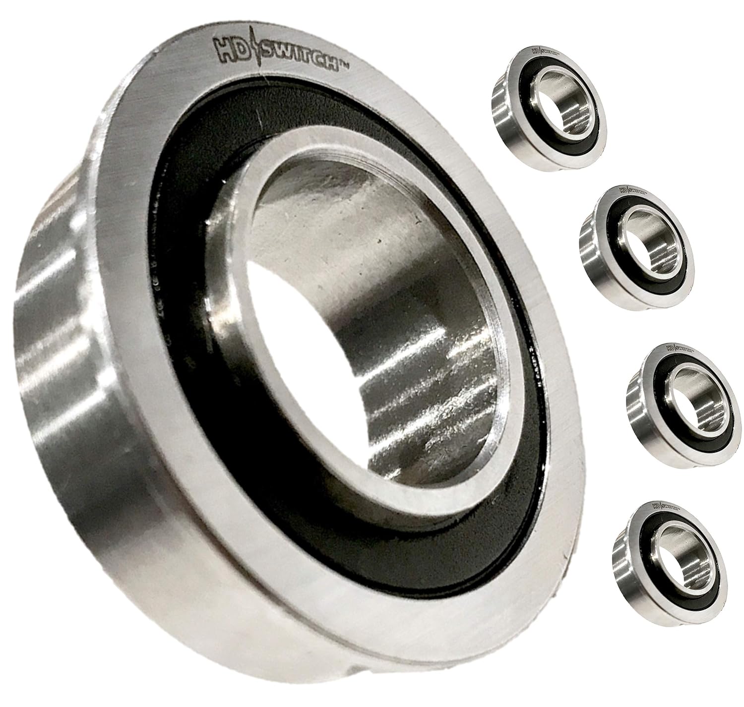 (4 Pack) HD Switch Front Wheel Bushing to Bearing Conversion Kit fits Husqvarna 532009040 9040H 532124959 5920H, 9040HR 9040N Husqvarna Sears Craftsman Poulan Jonsered AYP Garden Tractor Lawn Mowers