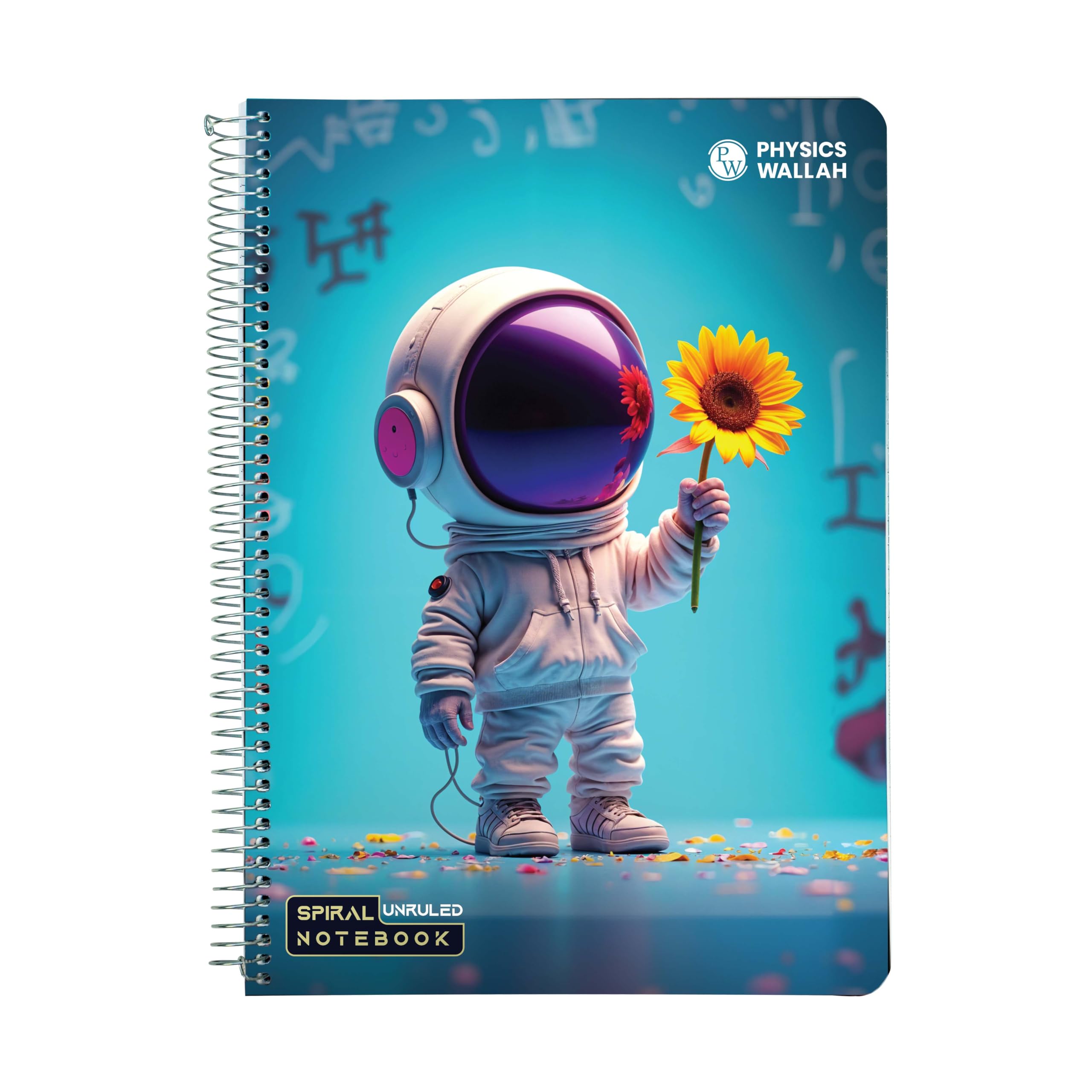 PW Quaderno con rilegatura a spirale, formato A4, 300 pagine, senza righe, per studenti e ufficio, registro a spirale per scrivere e prendere appunti