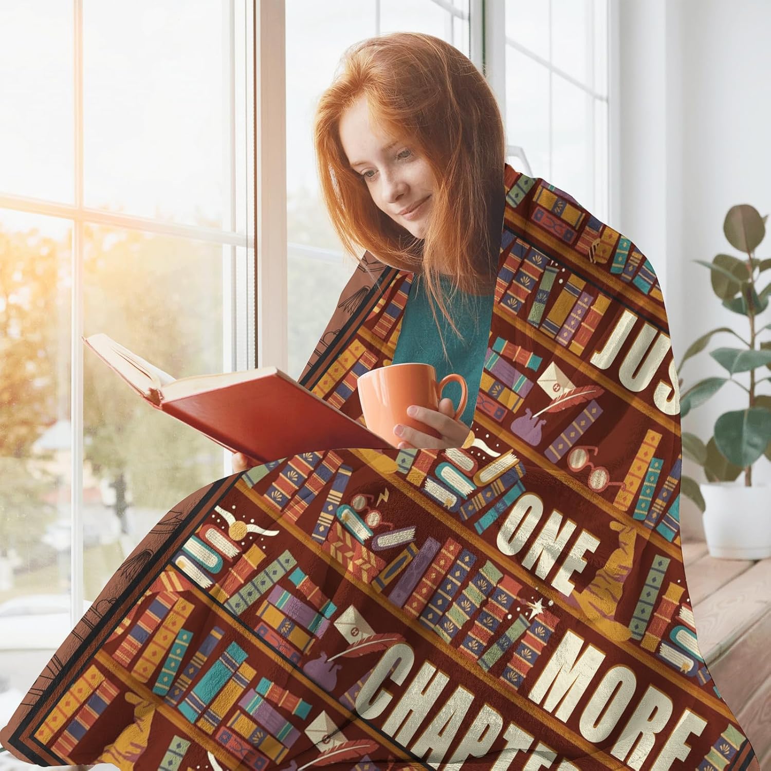 Book Lover Gifts for Women Blanket - Reading Blanket for Women, Reading Gifts for Book Lovers, Books Club Gift for Readers Bookish Bookworm, Christmas Birthday Gift for Books Lover, 60"x50" - Image 2
