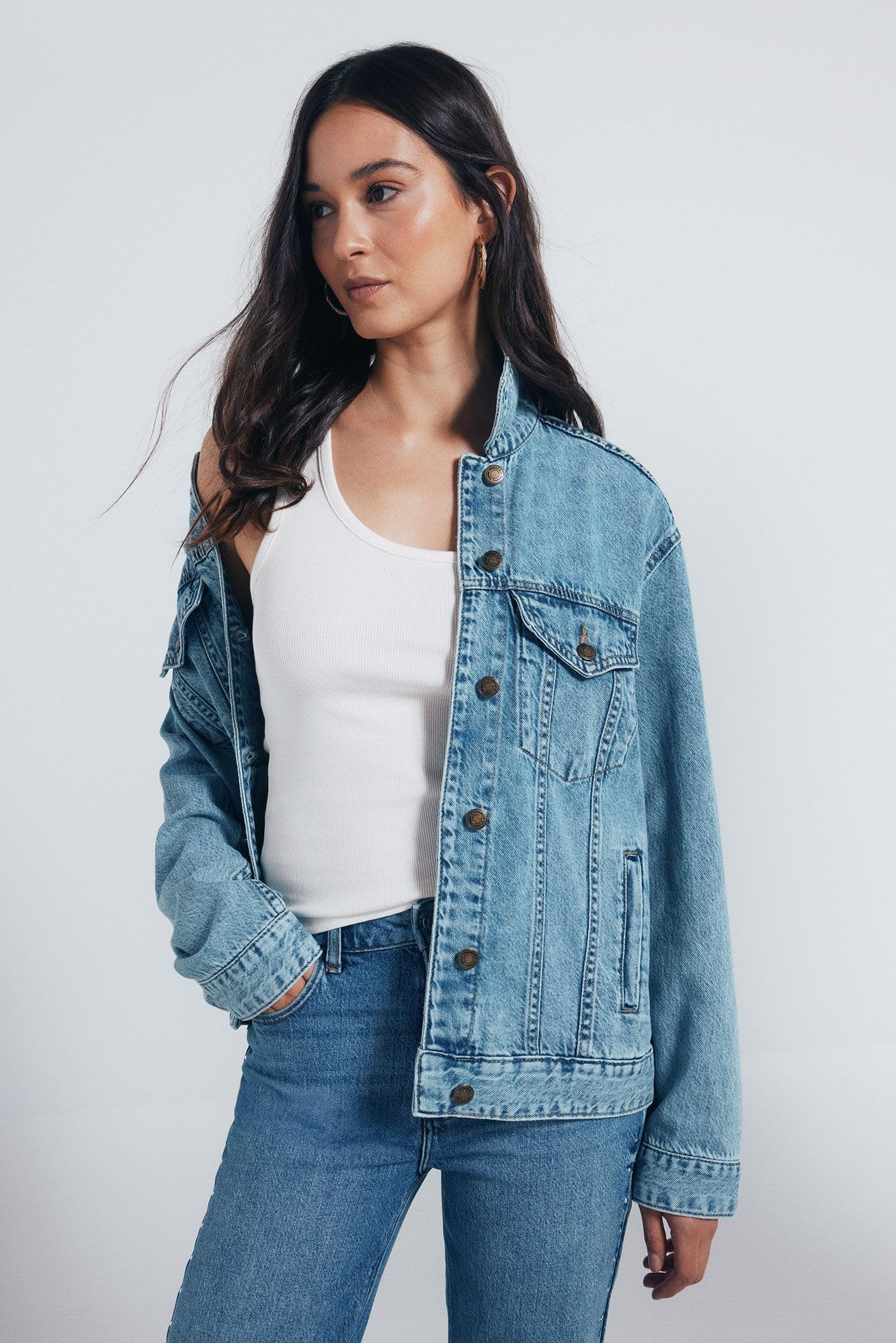 SPRINGFIELD Oversize Denim Jacket Chaqueta Vaquera Mujer