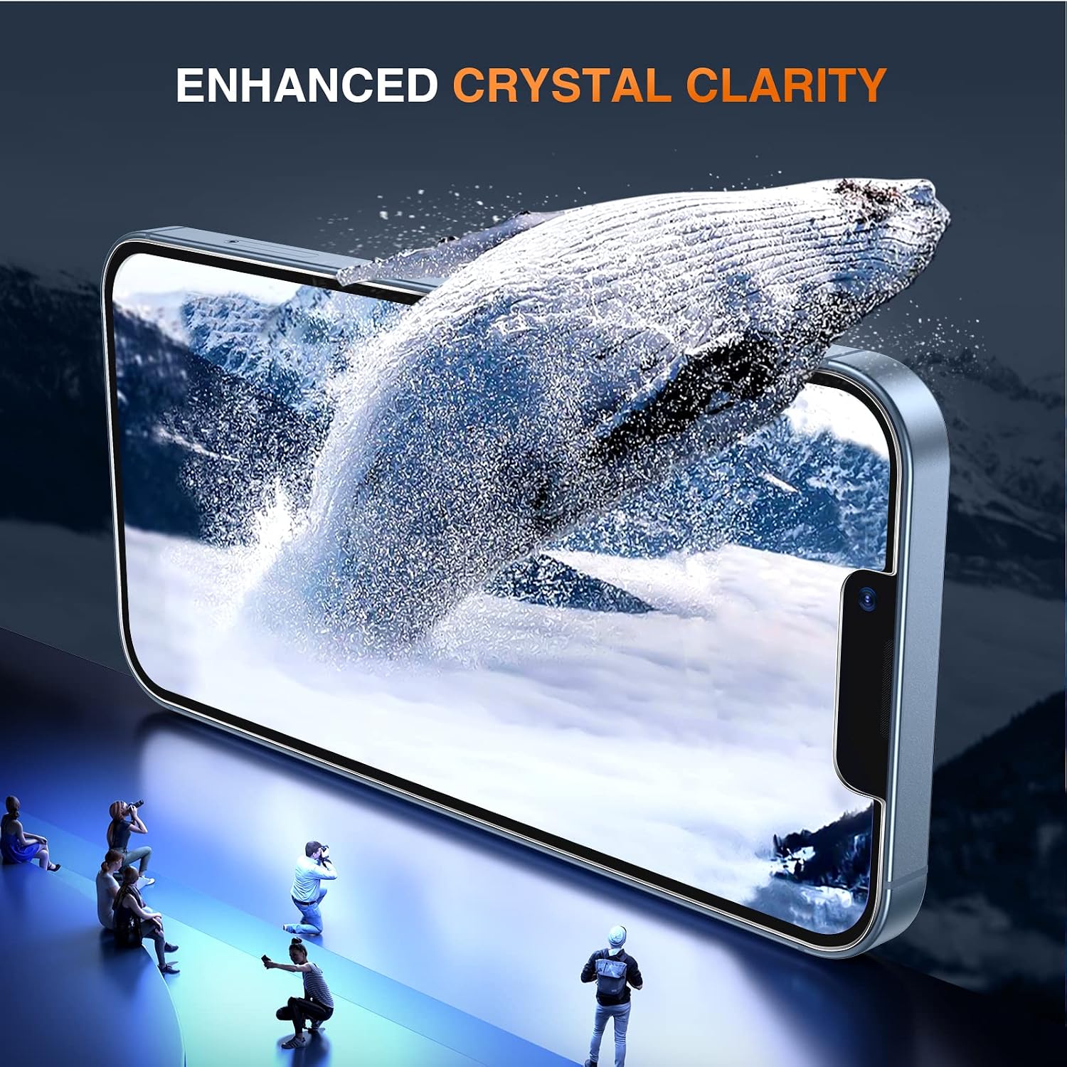 LK [3+2] 3 Pack Screen Protector Compatible with iPhone 13 Pro + 2 Pack Camera Lens Protector with Installation Tray, 9H Tempered Glass Scratch-Resistant Screen Protector for i13 Pro, 6.1-inch