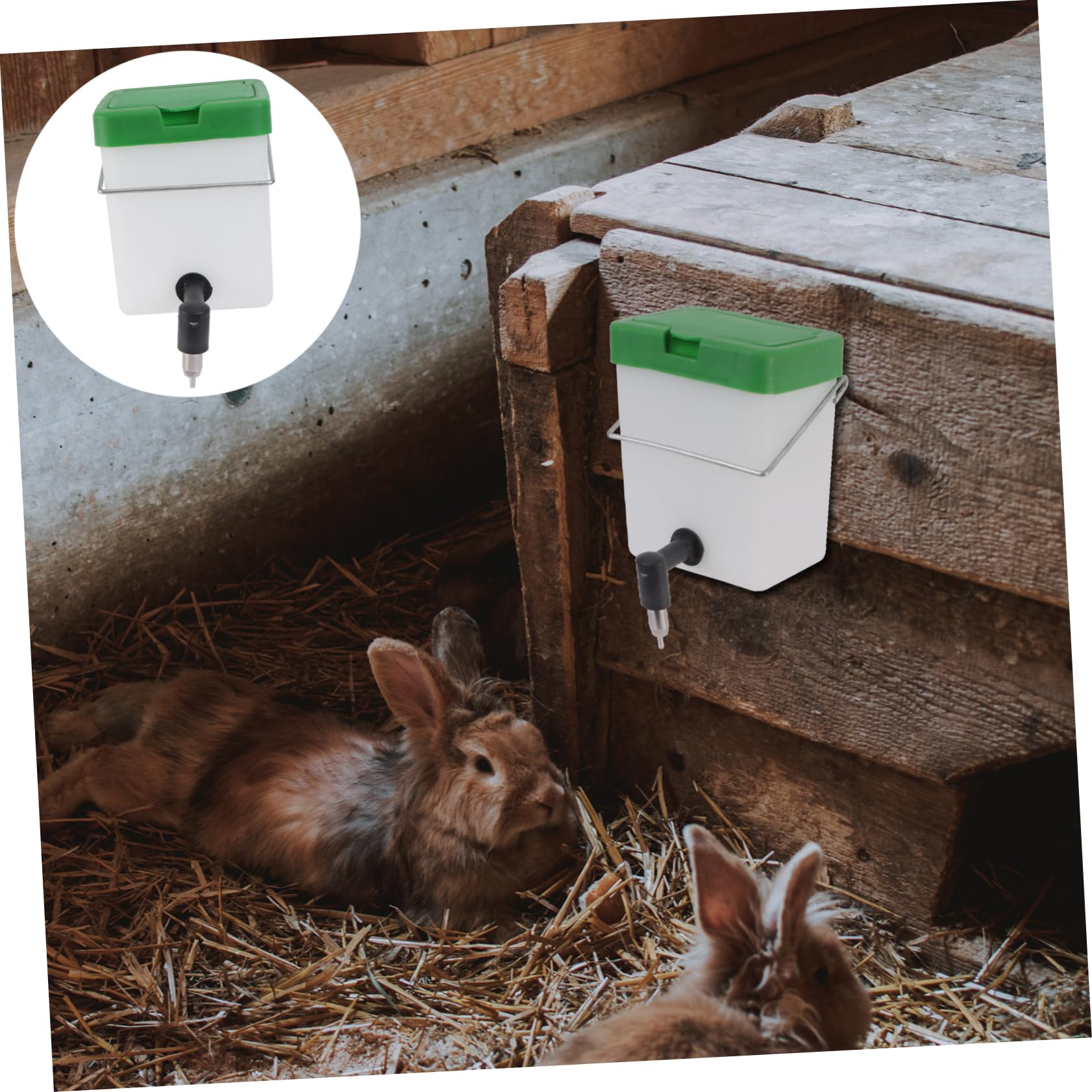 HANABASS 1Pc Automatic Rabbit Water Fountain Leak Pet Water Dispenser Easy to Use Smooth Surface for Animals Durable