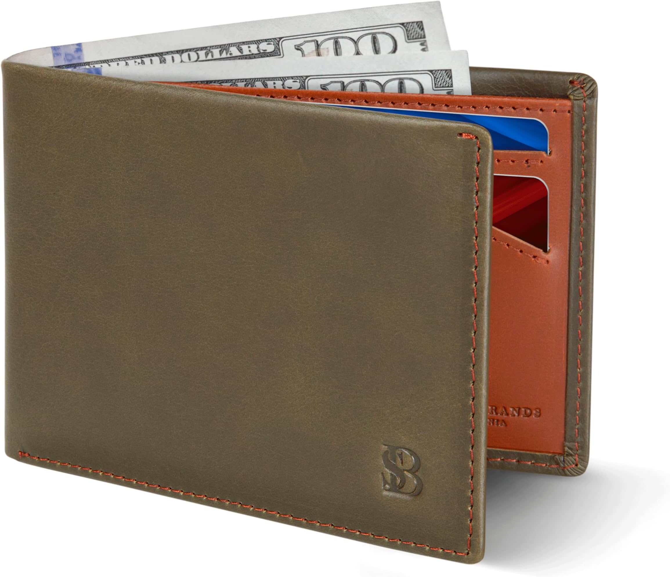 Mens Slim Bifold Wallet RFID Blocking Minimalist Front Pocket Wallets for Men - Thin & Stylish