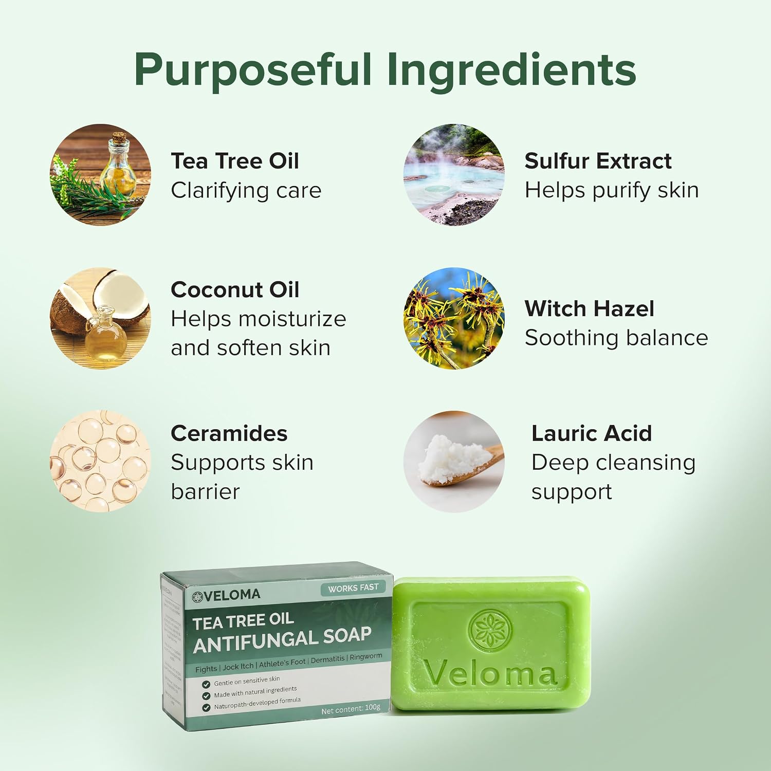 Tea Tree Oil Cleansing Soap Bar for Men & Women - 1 Bar | Tea Tree Oil Cleansing Bar for Daily Body Care, Itchy Areas & Athlete's Foot Care. Deep-Cleansing Formula for Men and Women image 4
