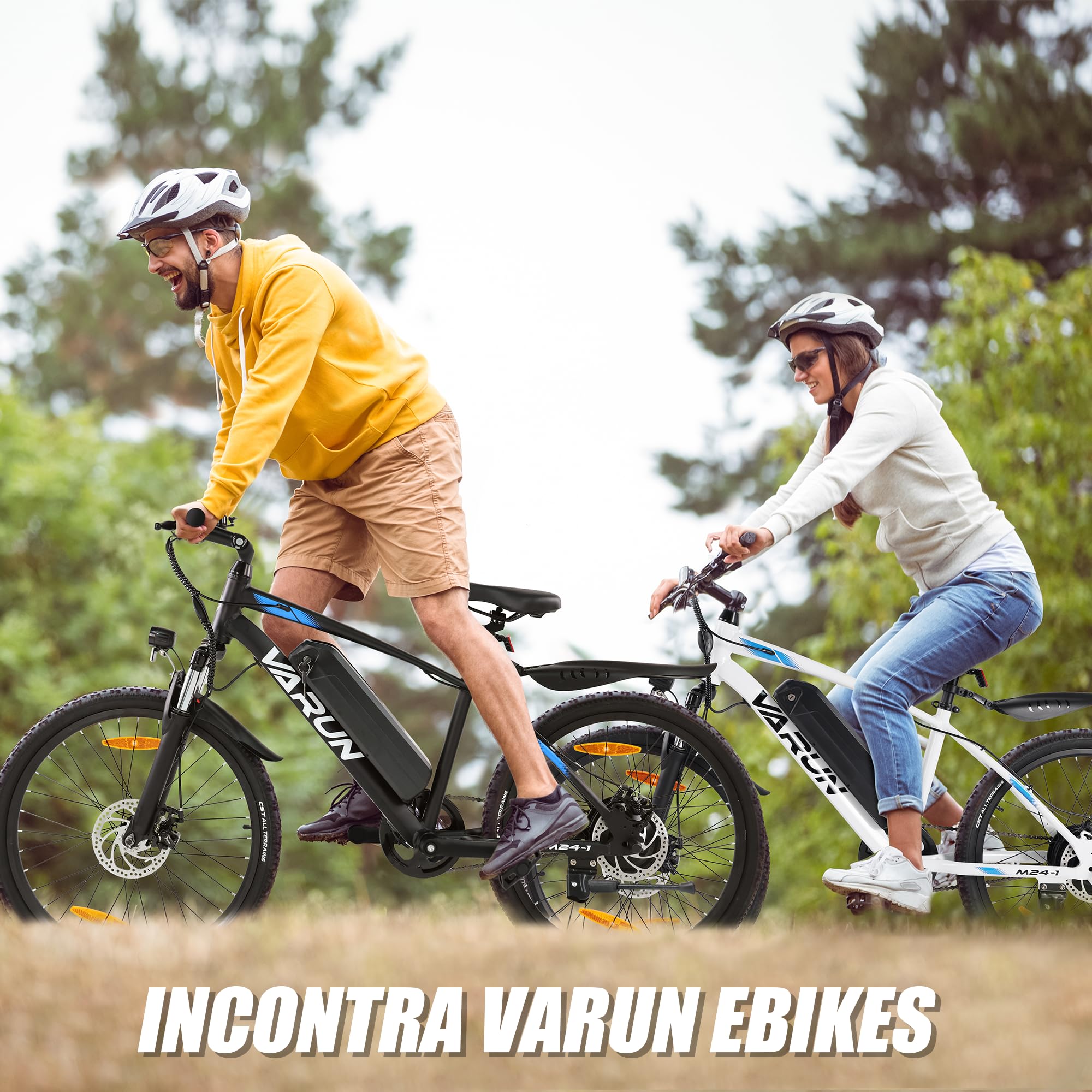 VARUN Bici Elettrica, 24''/26''/27.5'' Bicicletta Elettrica con Batteria Rimovibile 48V/36V, Fino a 100km, Motore 250W, Bici Elettrica Uomo/Donna con 21/1 Velocità, 4 Modalità Mountain Bike Elettrica