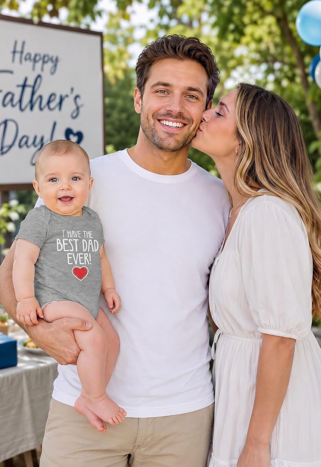 Tstars Best Dad Ever Baby Bodysuit Newborn Boy Girl Father's Day Outfit image 4