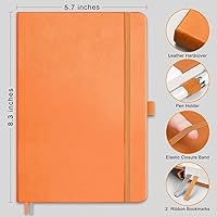 Vista 2 de RETTACY Cuaderno rayado, 192 páginas numeradas, tamaño A5 mediano (14.5 x 21 cm), para hombres y mujeres, para hacer diario, escritura, trabajo