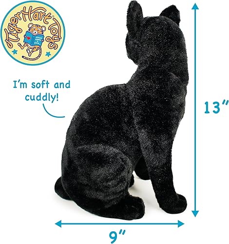 Miniatura 3 de Boone, el gato negro, animal de peluche relleno de 13 pulgadas