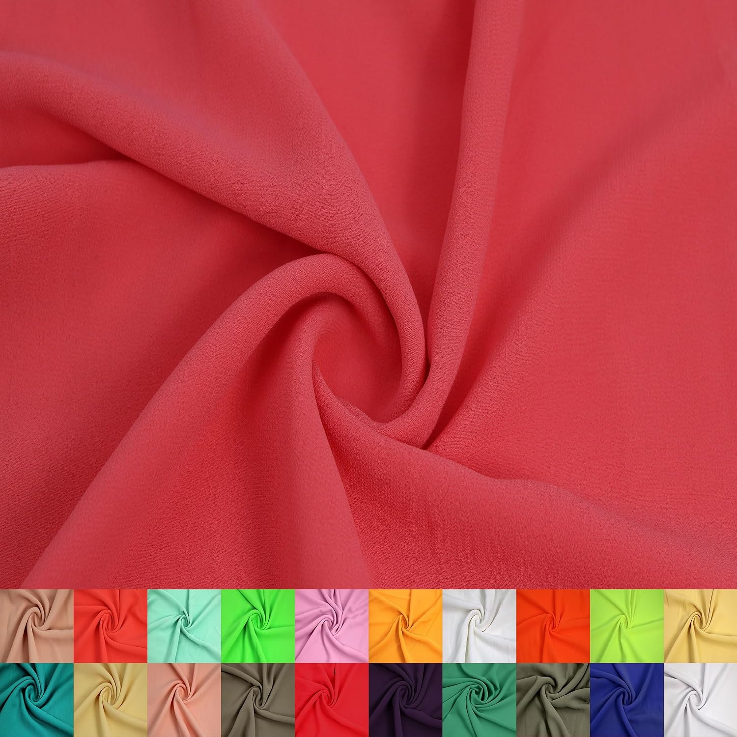 Chelsea Wool Dobby Chiffon Fabric (Pink MAMLY)