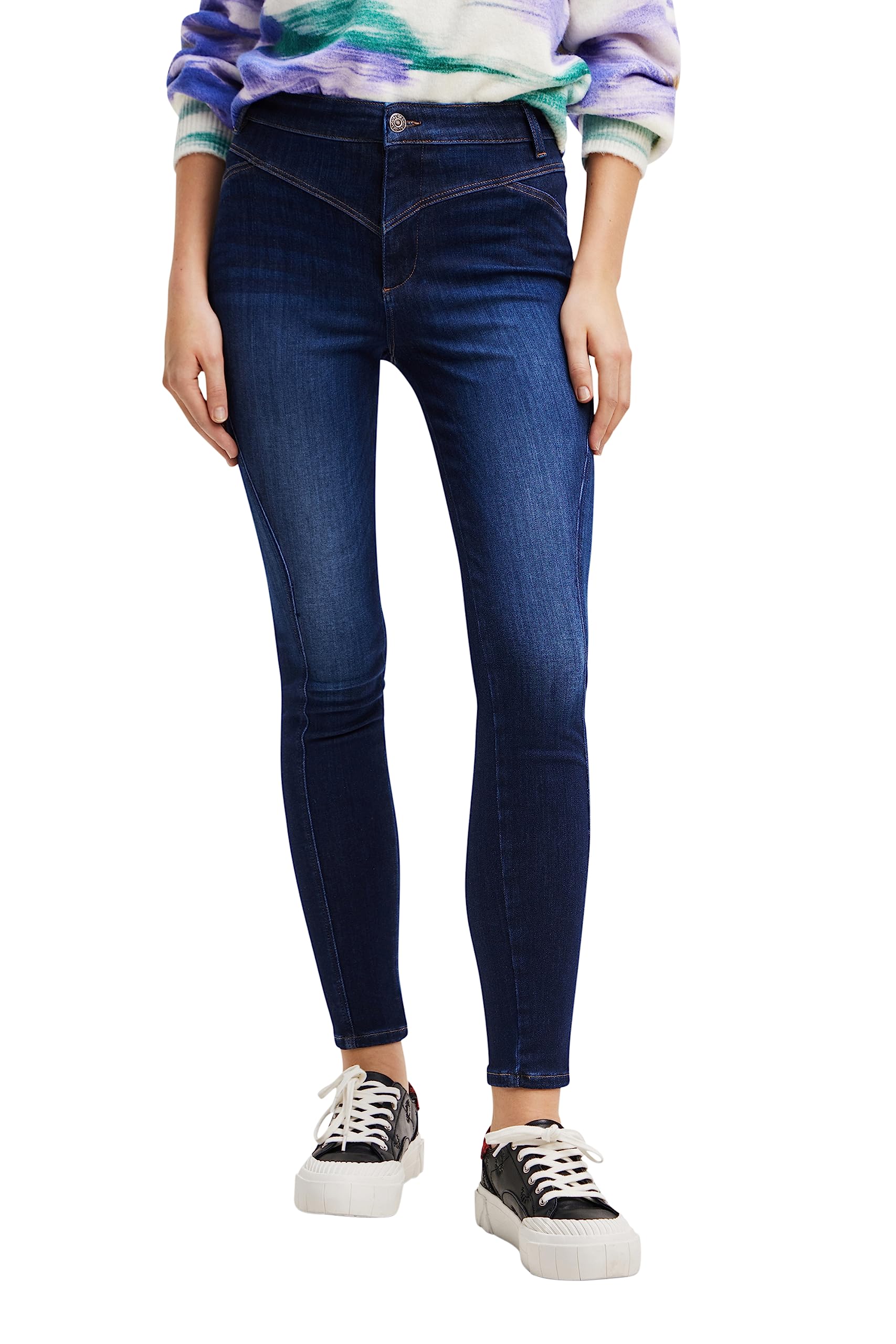 Desigual Women's Denim_ESTRASBU Casual Pants, Blue, 34