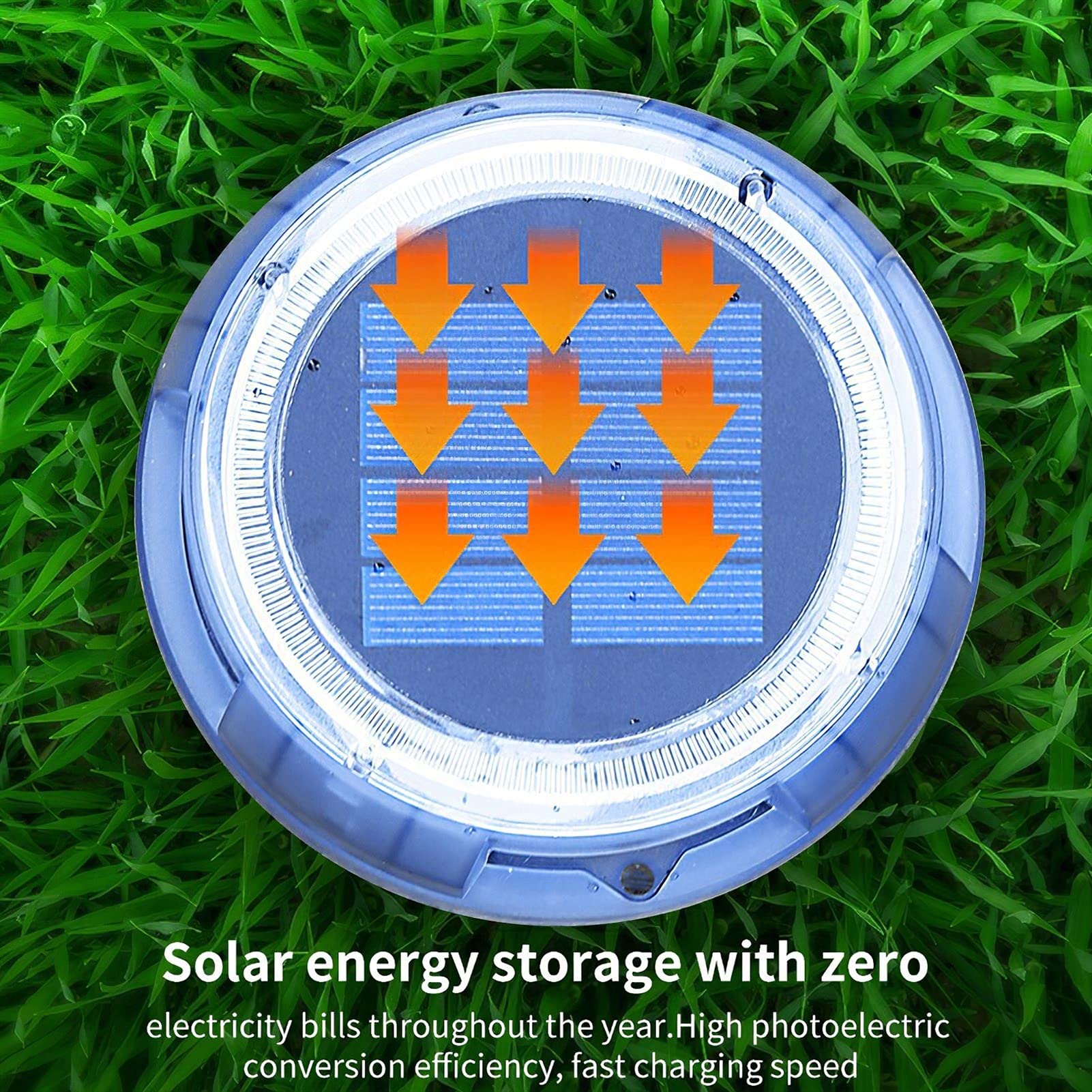 Solar-Bodenleuchten, Solar-Gartenleuchten for den Außenbereich, 12 LEDs, wasserdicht, Gartendekoration, Landschaftsbeleuchtung for Terrasse, Weg, Rasen, Hof, Deck Lampen (Color : White Light,
