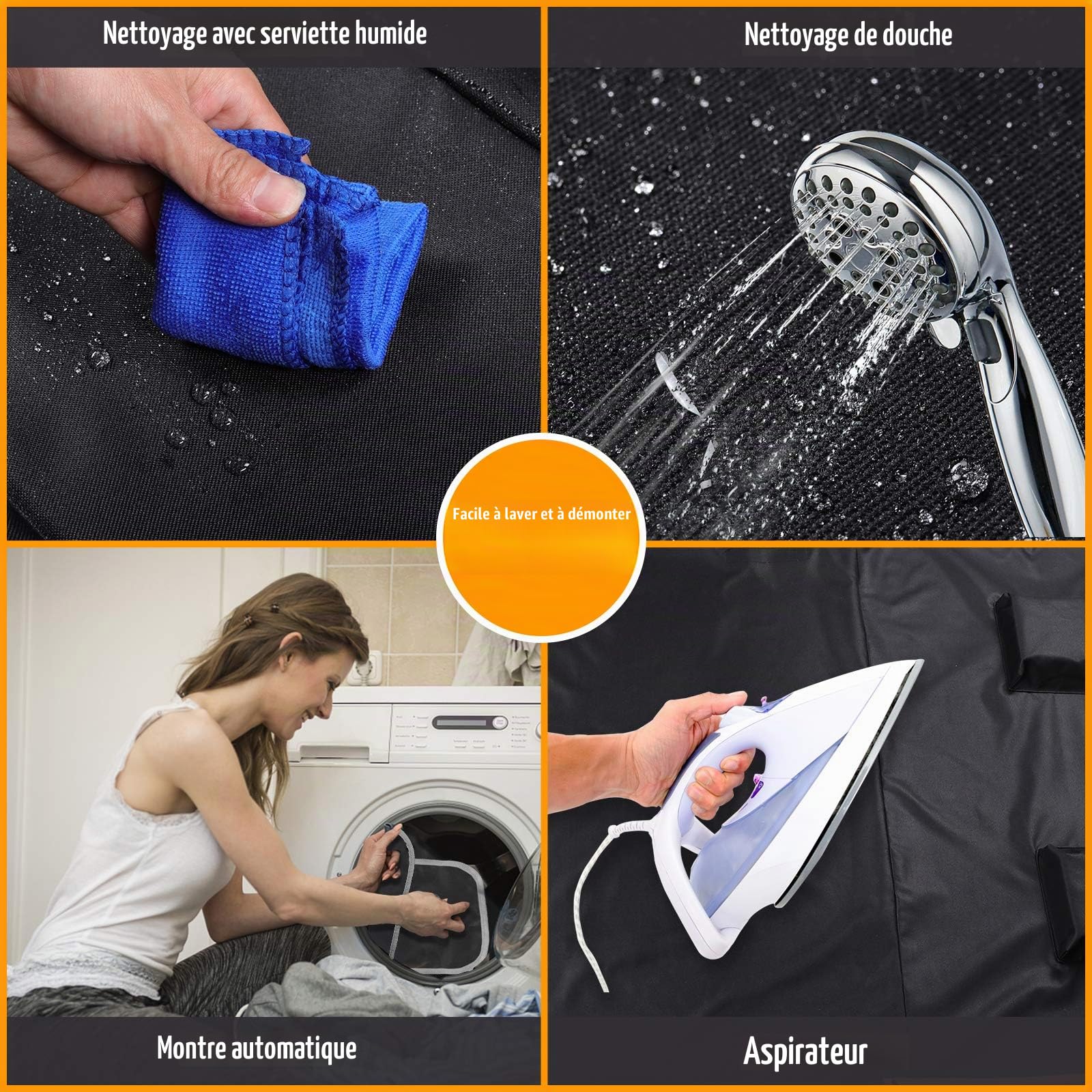 Protection de Coffre pour Chien,Protection de Coffre Lavable avec Protection latérale, 2 Grandes Poches SUV Cargo Liners,Imperméable & Antidérapant105 x 185 cm