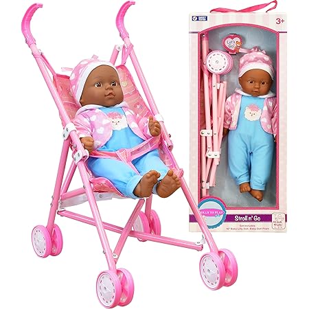 doll with stroller gift set