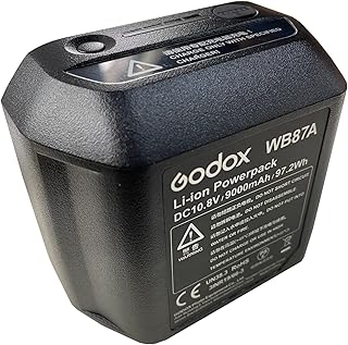 Godox WB87A Battery Pack 10.8V 9000mAh for AD600 AD600B AD600BM AD600M Studio Flashes