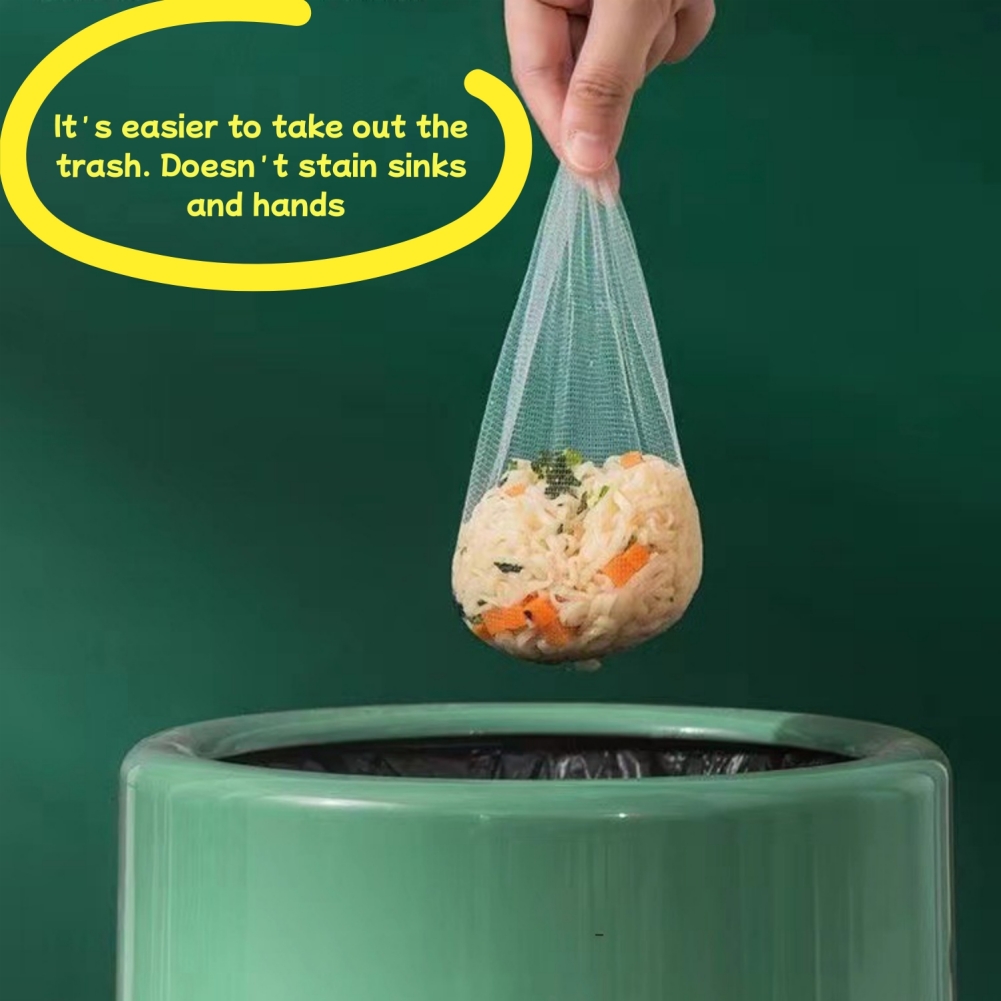 Colador plegable para fregadero de cocina con 100 bolsas desechables miniatura 7