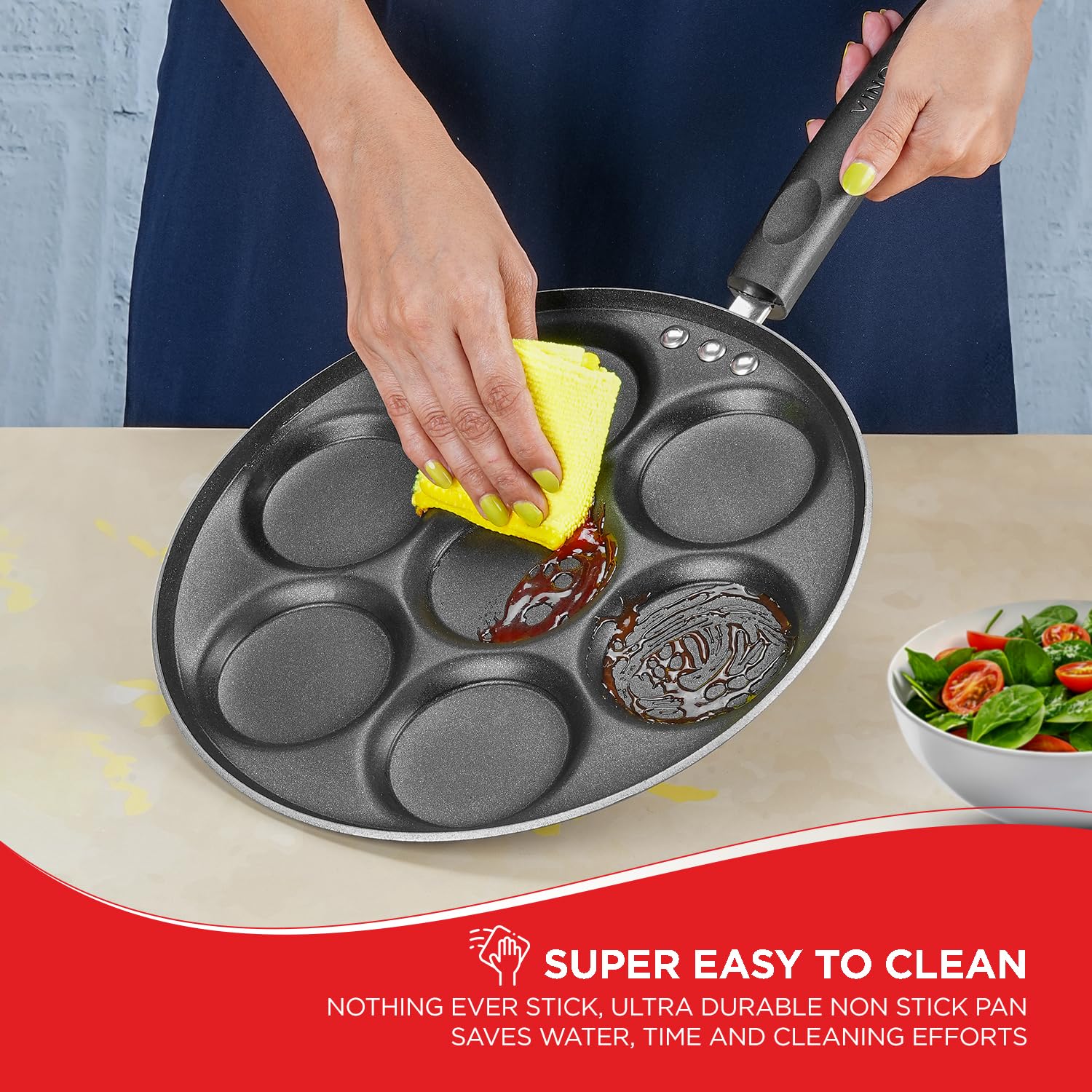 Vinod Mini Uttapam Pan - 7 Cavities -8 Vinod Mini Uttapam Pan - 7 Cavities -8