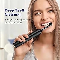 Vista 6 de Pulidor de dientes recargable con 5 cabezales de cepillo, 9 pastas de pulido, 4 modos de velocidad, kit de limpieza dental IPX6, luz LED, kit