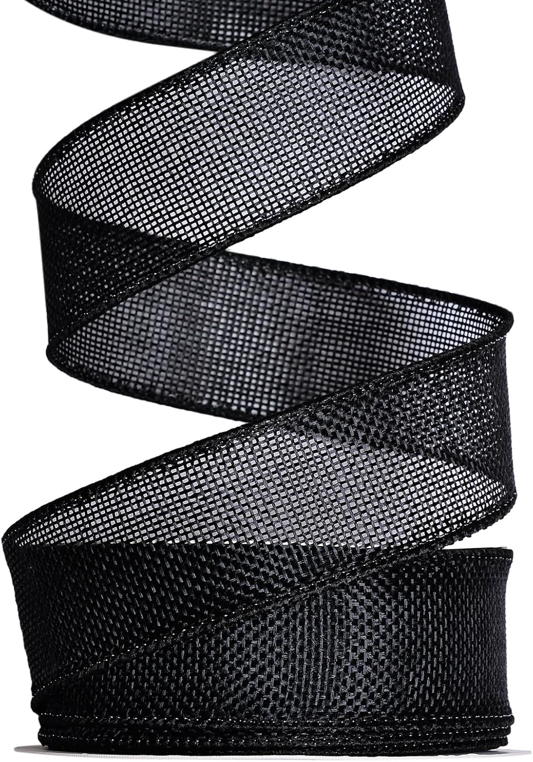 Ribest Burlap Black Wired Ribbon, 1 1/2 inch 10 Yard, Jute