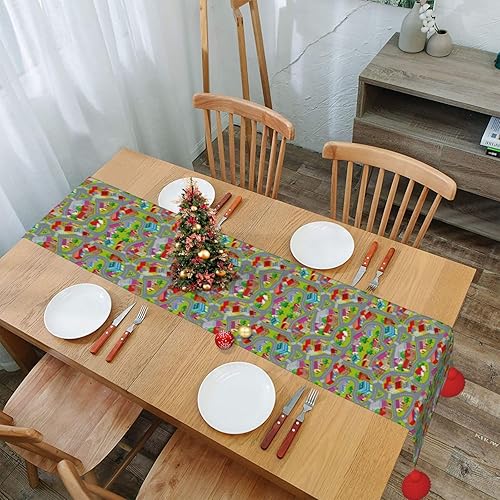 Vista 28 de Christmas Table Runner 60 Inches Long Fall Table Runner for Dining Table Christmas Decorations Coffe Table Runner with Tassels Kitchen & Table