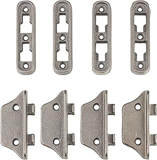 Cast Iron Bed Rail Fastener Set | Pack of 4 | Bed Frame Replacement Hardware | Brackets for Connection Bed Frame and Other Furniture | BF-23