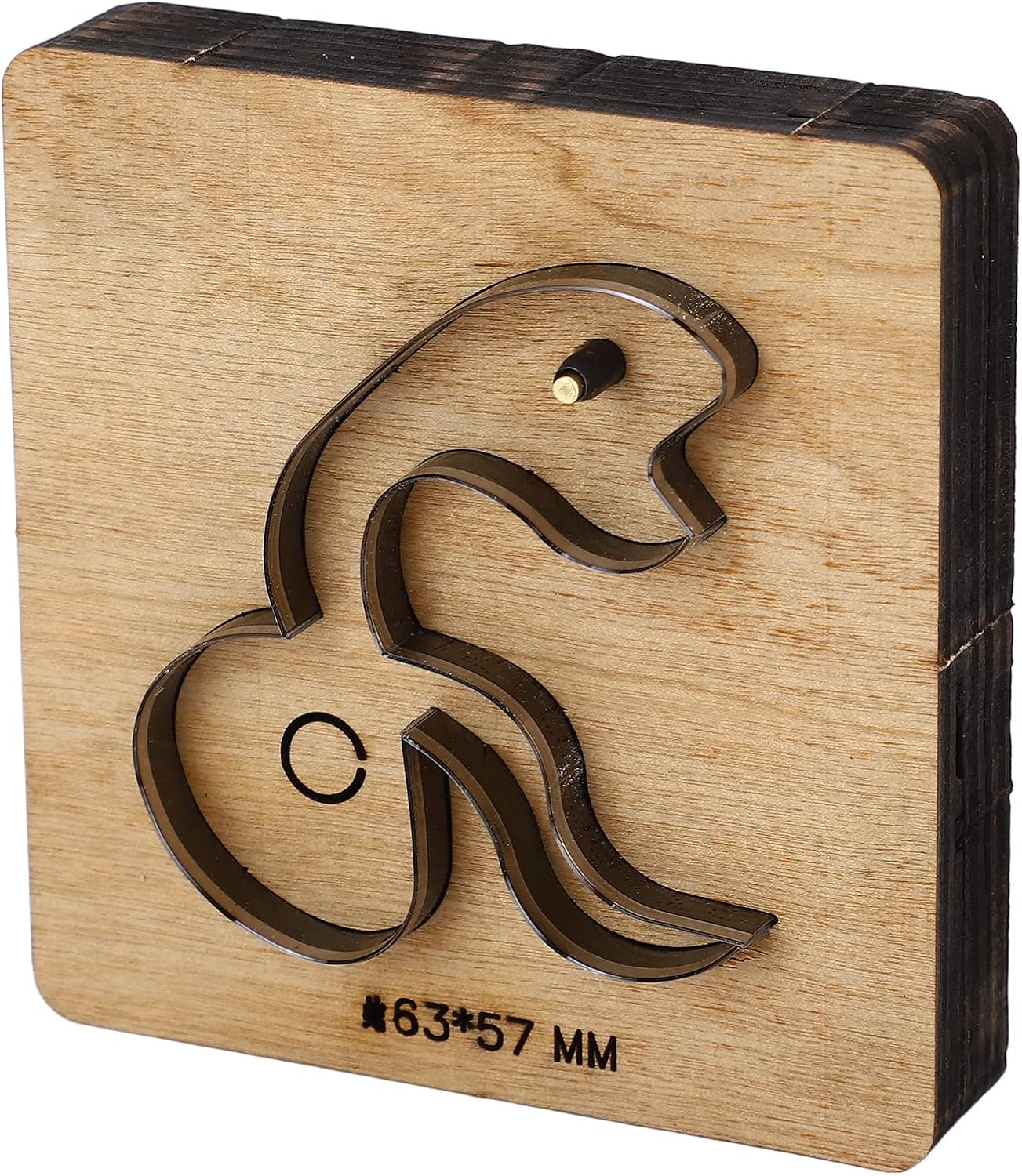 Leather Punching Die 63 X 57mm Alloy Steel Snake Shaped Leather Stamping Tool for DIY Processing