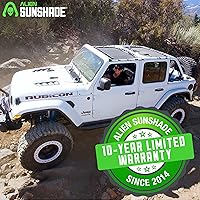 Vista 3 de Alien Sunshade - Parasol de malla frontal y trasero para techo, bloquea los rayos UV, el viento y el ruido (color negro)