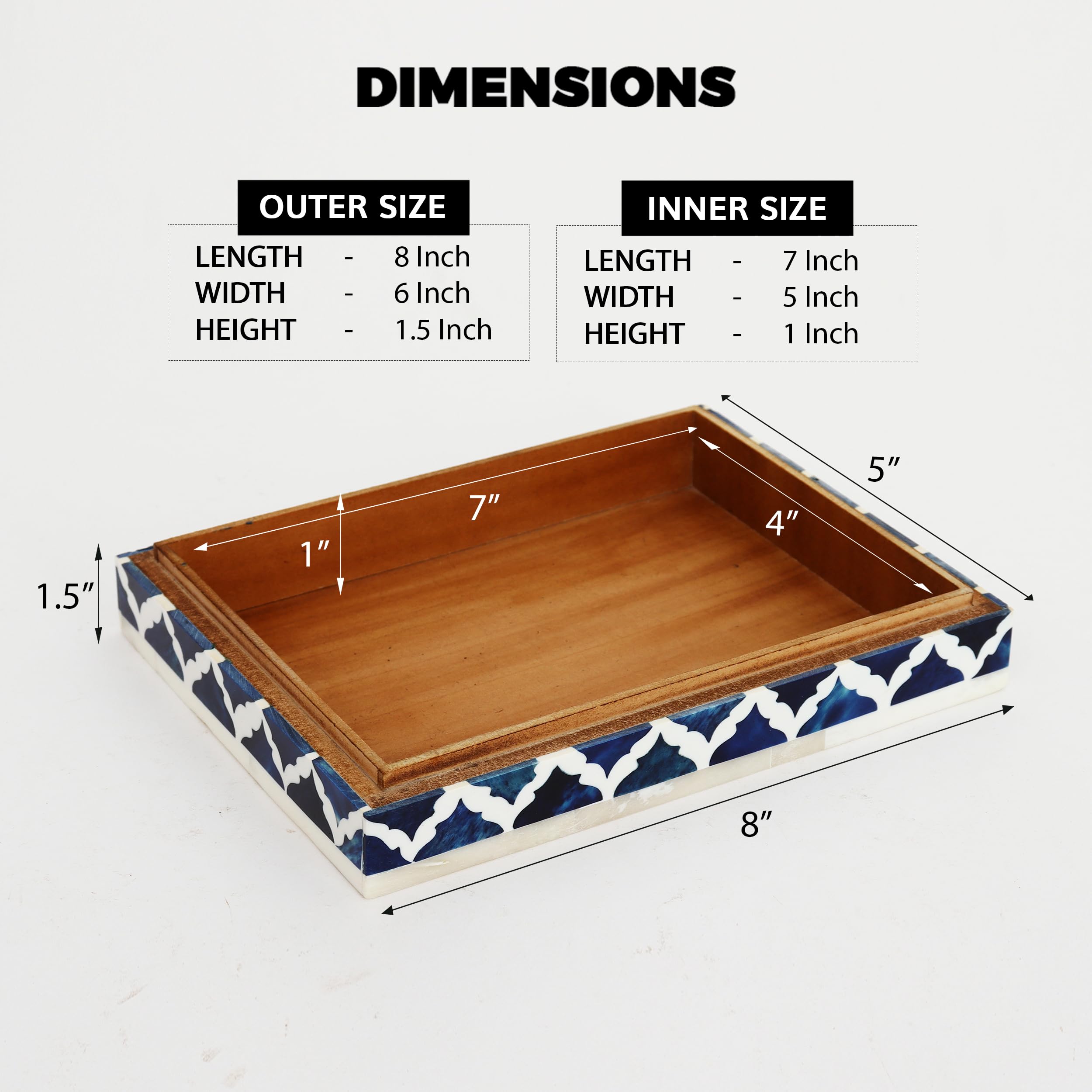 Handicrafts Home Decorative Box 8x6, Photo Storage Box, Jewelry Organizer, Modern Decorative Storage Box with Lid - Image 2