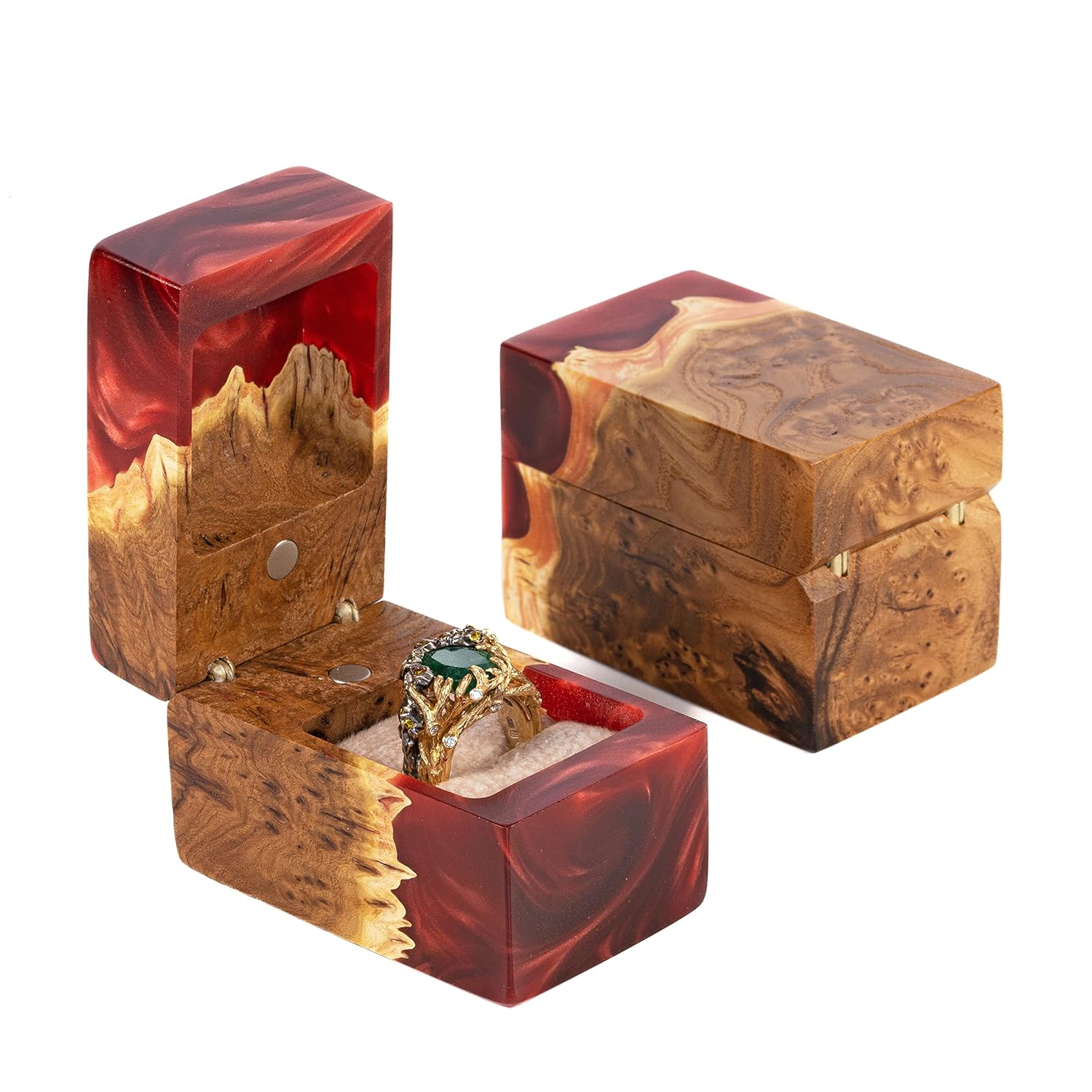 RWA resinwood.art Resin & Wood Engagement Box for luxury