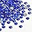 Beadsland 288pcs Flat Back Crystal Rhinestones Round Gems for Nail Art and Craft Glue Fix,Sapphire,SS34,7.1-7.3mm