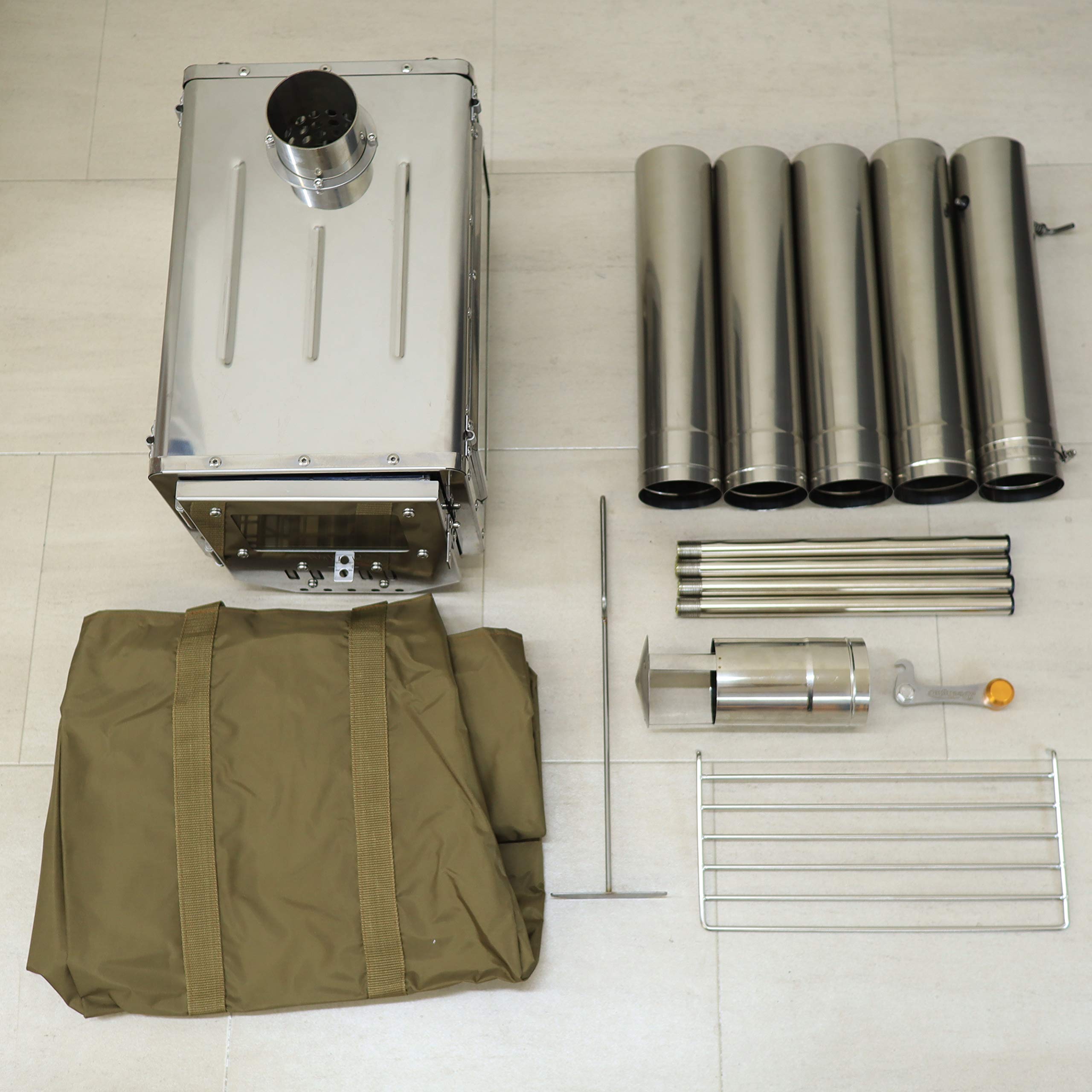 未使用　ワークタフストーブ　WTS-380 両面ガラスタイプ＋オプション付き ワークタフストーブ380 両面ガラス/WORK TUFFSTOVE380 薪