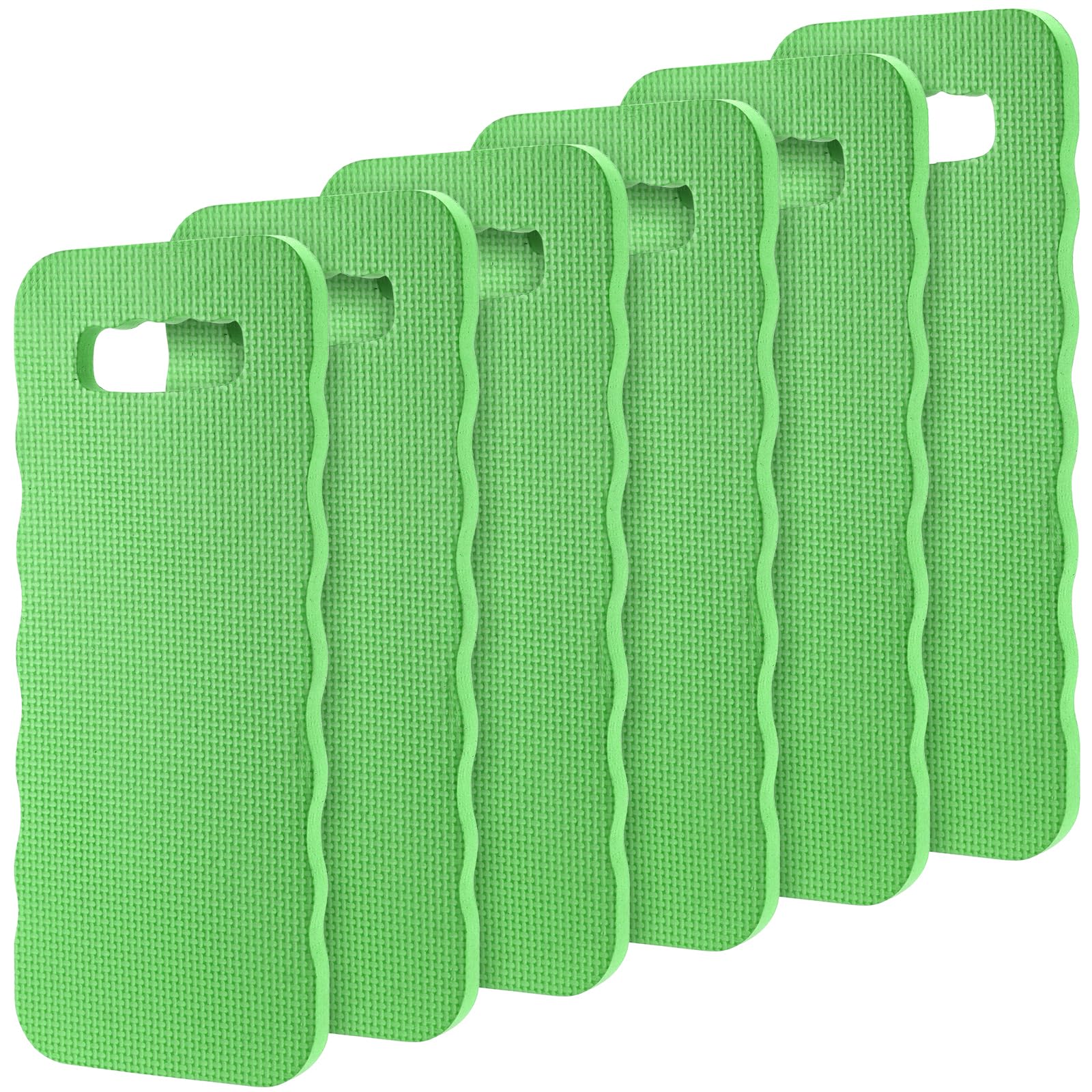 MAHIONG 6 Pack16x7x0.8 Inch Garden Kneeling Pads, Foam Thick Knee Pad, Kneeler Mat for Long Gardening Hours, Yoga, Prayer and Exercise (Green)
