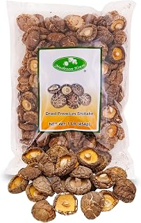 Mushroom House Premium Dried Whole Shiitake Mushrooms 16 oz - Rich Umami Flavor, Long Shelf Life for Soups, Stir-Fries, Ramen