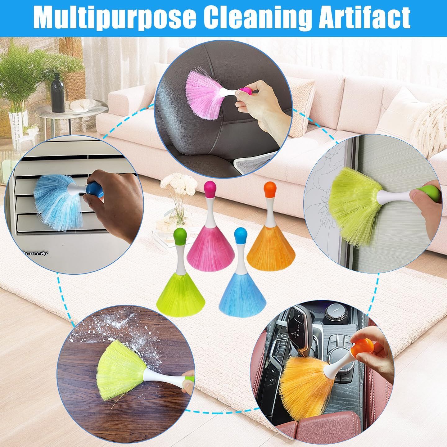 Hand Grips Microfiber Washable Duster, Suitable for Light Daily Household
