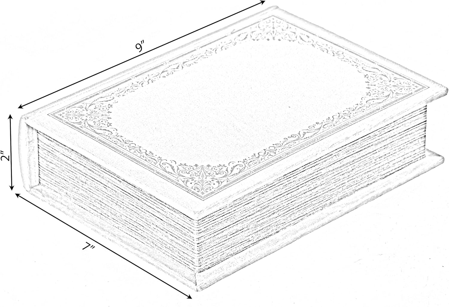 Decorative Vintage Book Shaped Trinket Storage Box - Yellow : Home & Kitchen