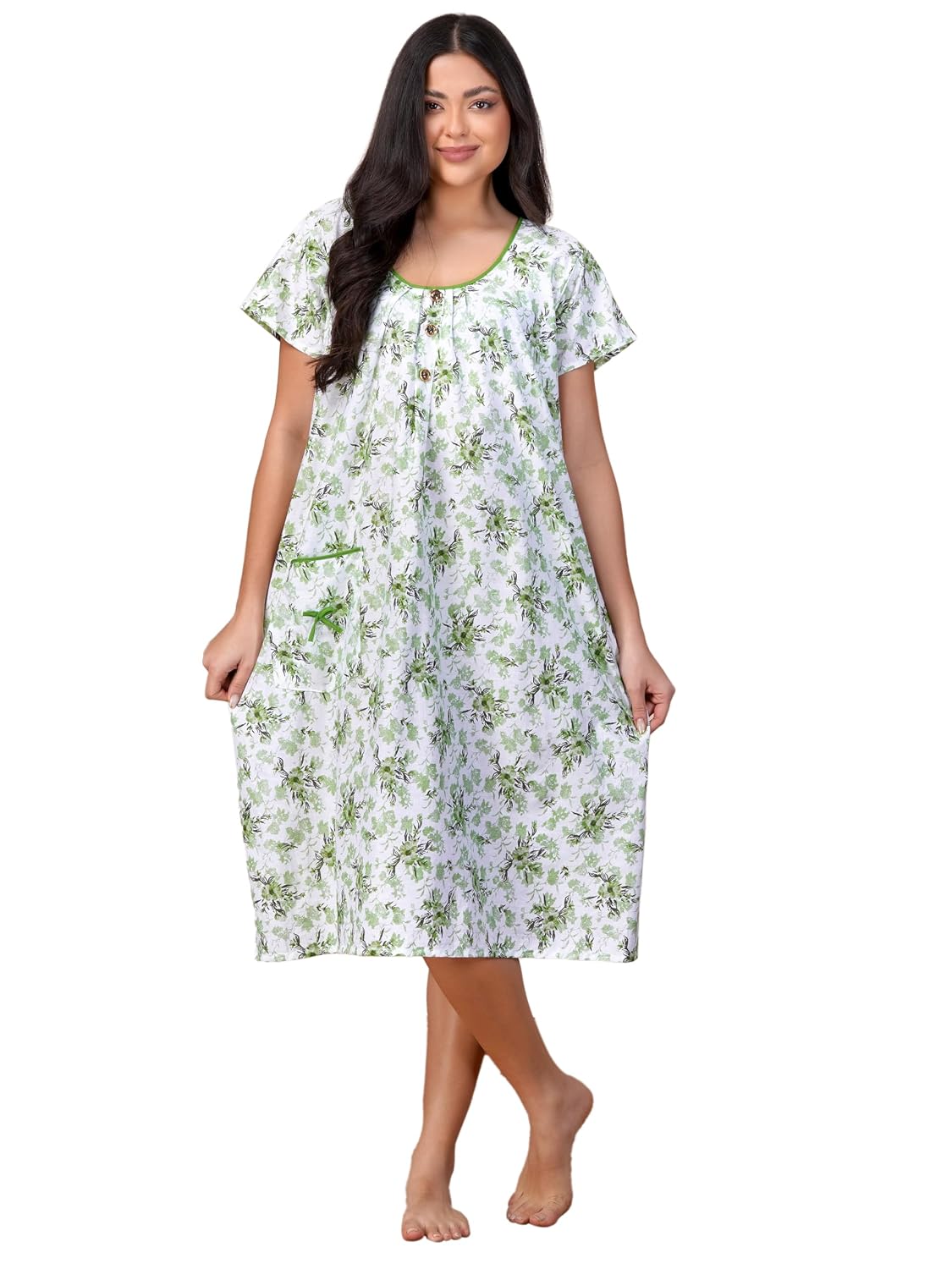 Breezly Woman's Calf Length Nighdress Nighty Multicolour - Review, Price and Buying Guide