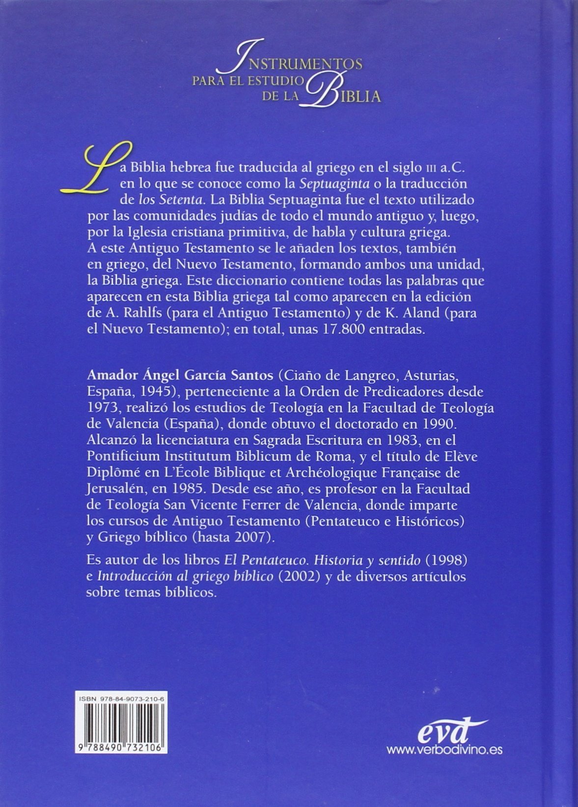 DICCIONARIO DEL GRIEGO BÍBLICO (Instrumentos para el estudio de la Biblia)