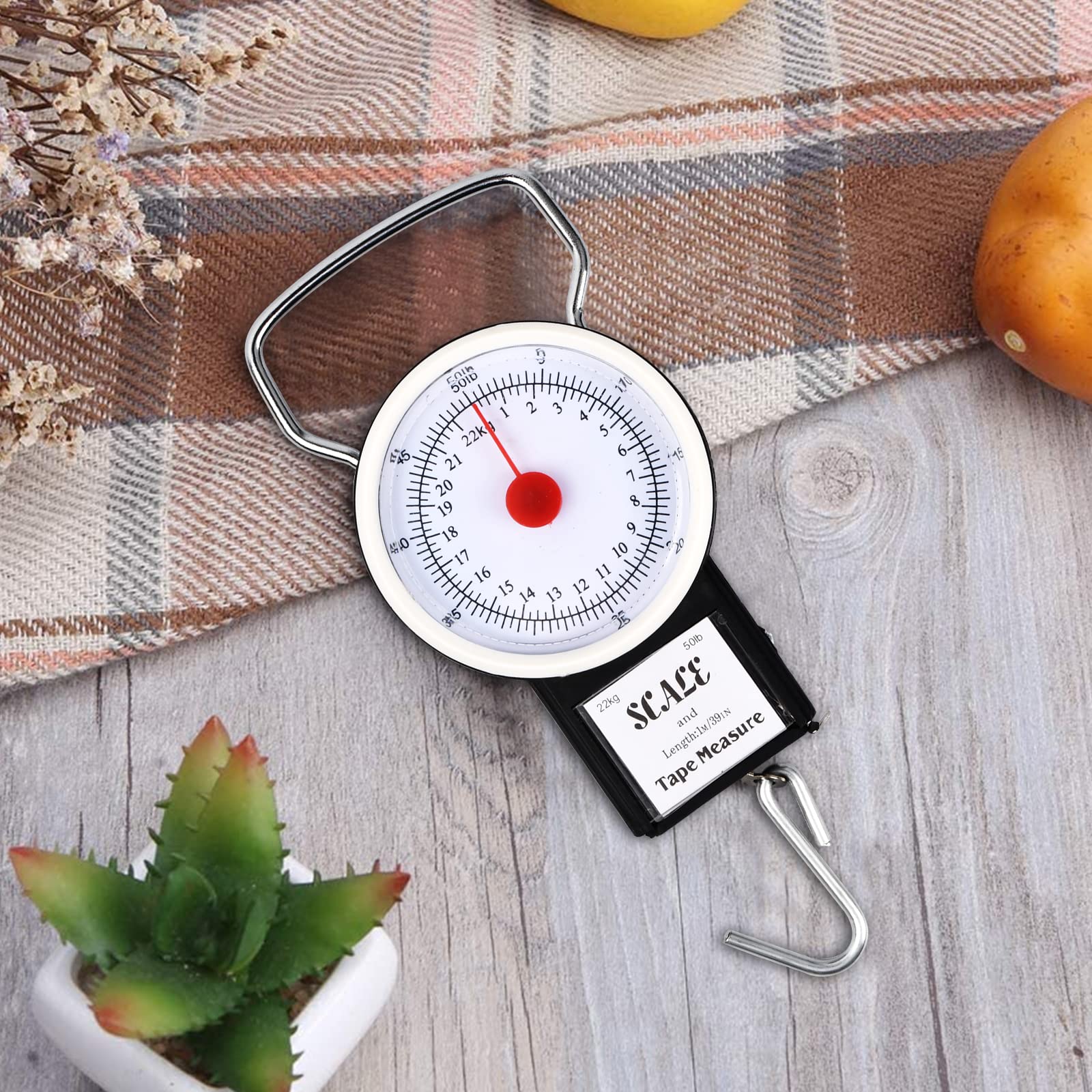 Bilancia Da Pesca Per Valigie - Portatile, Con Gancio, Capacità 22 Kg, Bianco, Per Viaggi E Bagagli - Foto 11