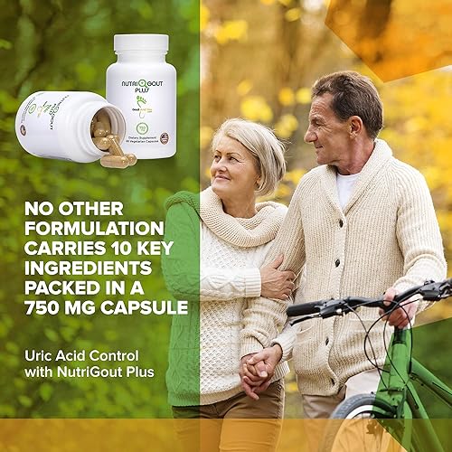 Miniatura 4 de Gout and You NutriGout Plus - Fórmula premium de apoyo de ácido úrico - 60 cápsulas vegetarianas - 750 mg por cápsula