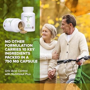 Gout and You NutriGout Plus Uric Acid Support, 750 mg, 60 Capsules