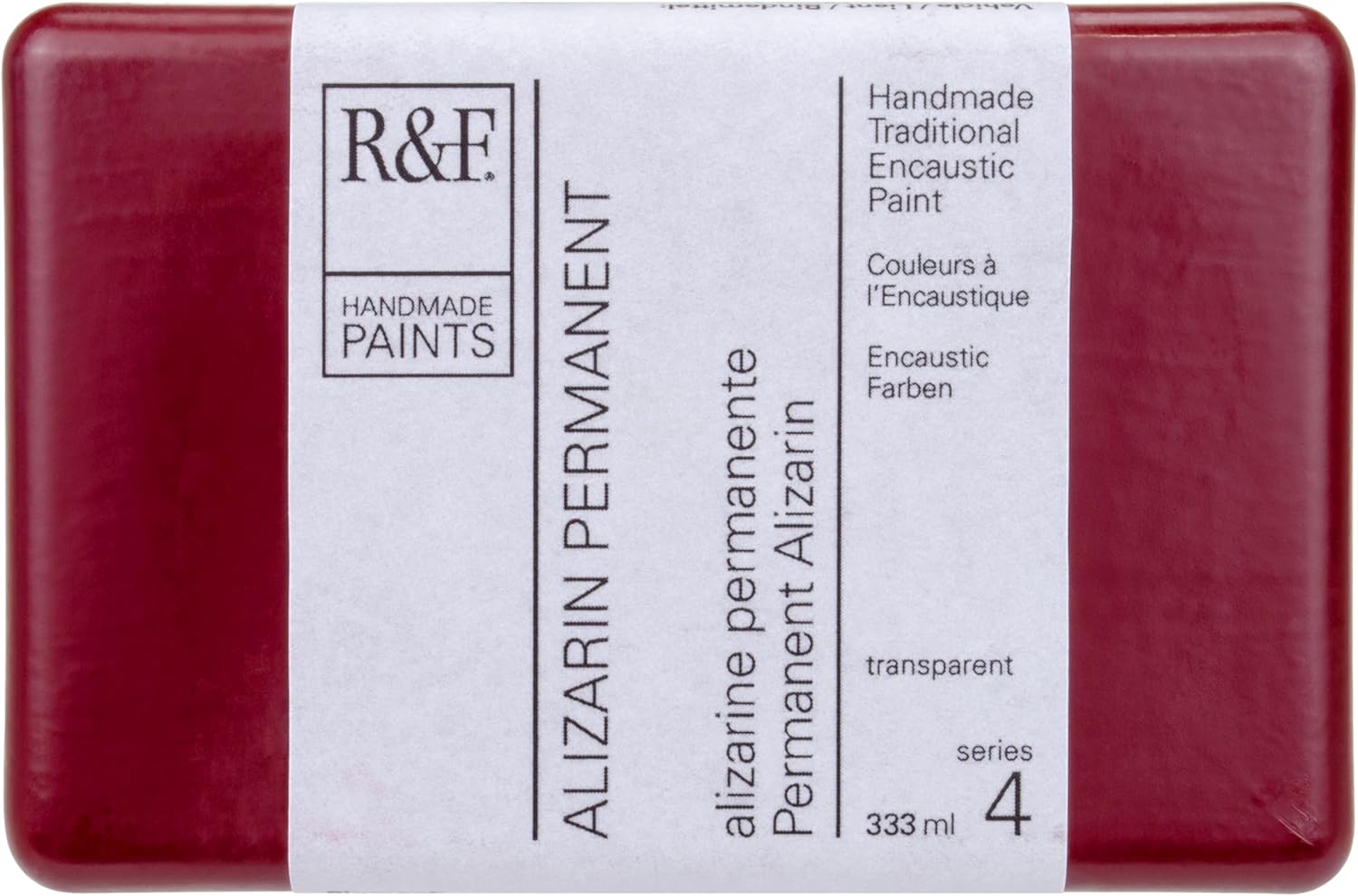 R&F Artist Encaustic Paint, Alizarin Permanent, 333 ml