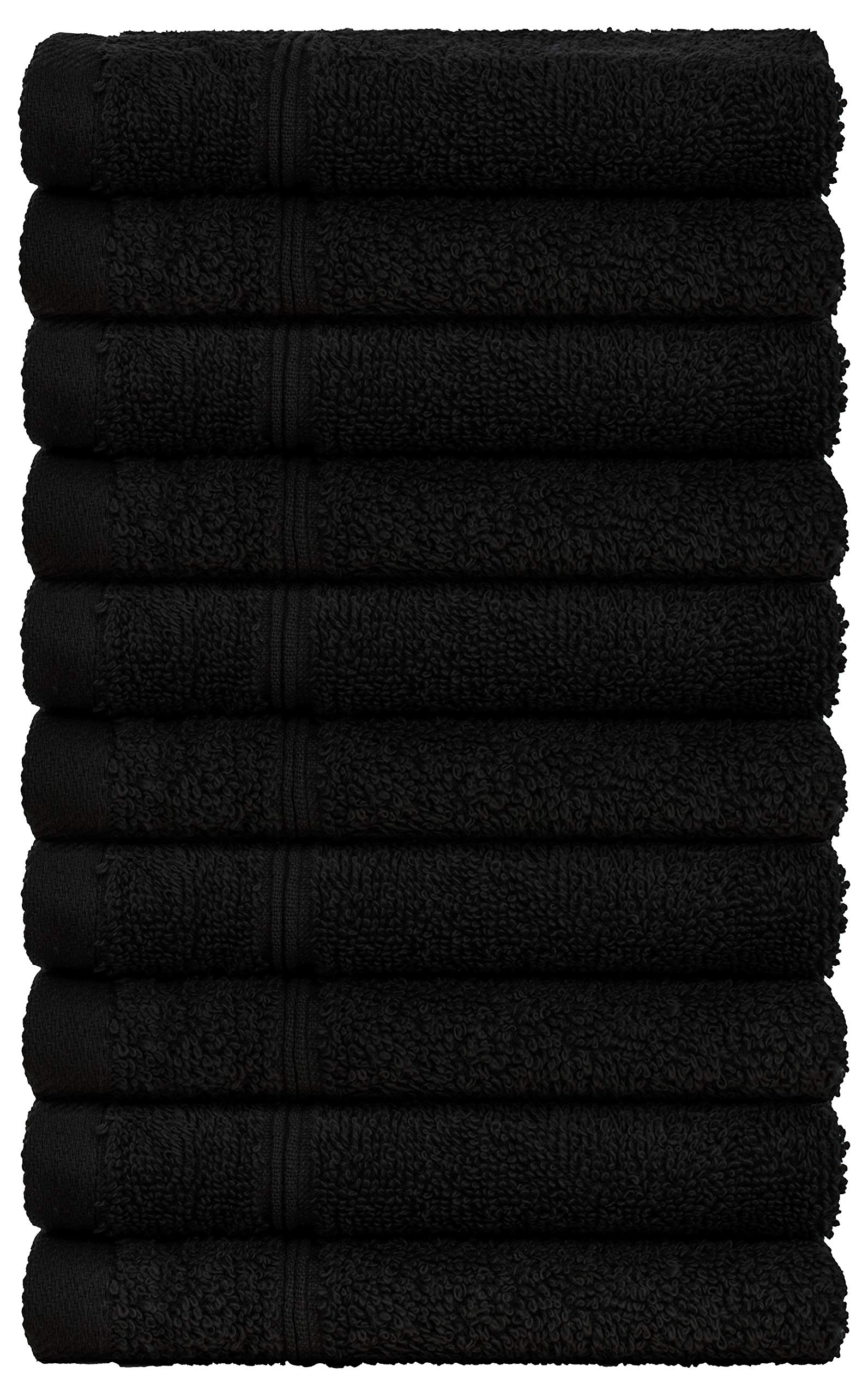 Lote de 10 Toallas de Cortesía 30 x 50 cm Algodón 450 g/m² Negro