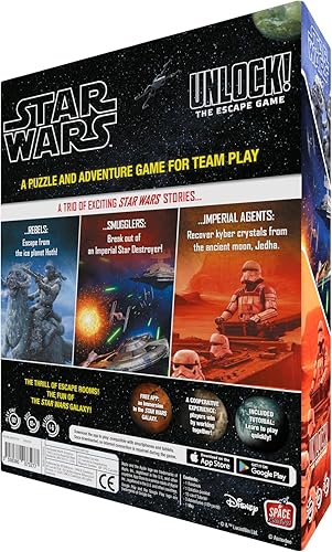 Miniatura 3 de Asmodee Star Wars ¡Desbloquea el juego de escape! Embárcate en aventuras épicas de Escape Room en una galaxia muy, muy lejana, juego cooperativo