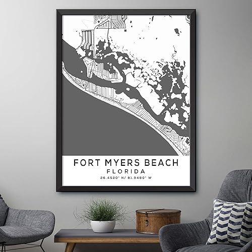 Miniatura 4 de Mapa de Fort Myers Beach, Florida, Luz 2 (18x24)