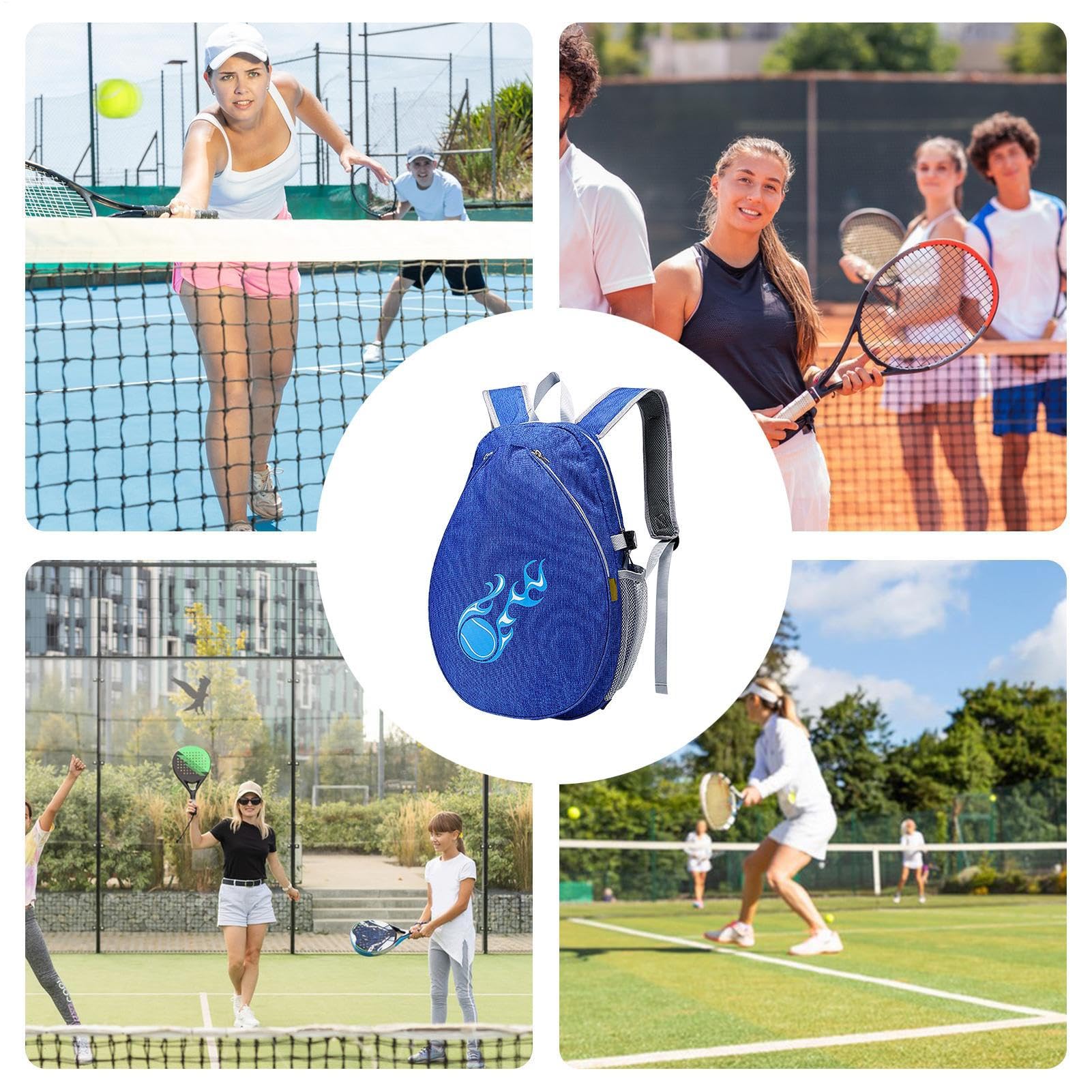 Borsa da tennis per bambini, zaino per racchette da pickleball, borsa sportiva di grande capacità con tessuto robusto, attrezzatura sportiva con facile conservazione, attrezzatura da allenamento