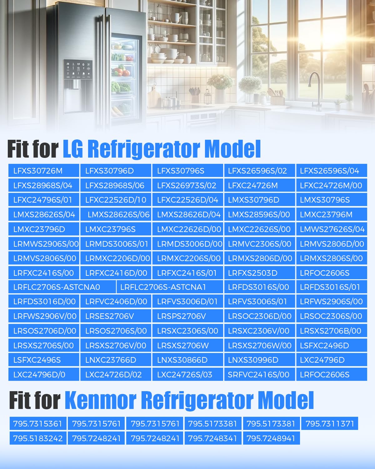 Motor de ventilador de condensador de refrigerador con hoja actualizada, apto para refrigerador LG y para modelos Kenmor sustituye a EAU64843805 RFD3410A102A AP7178309