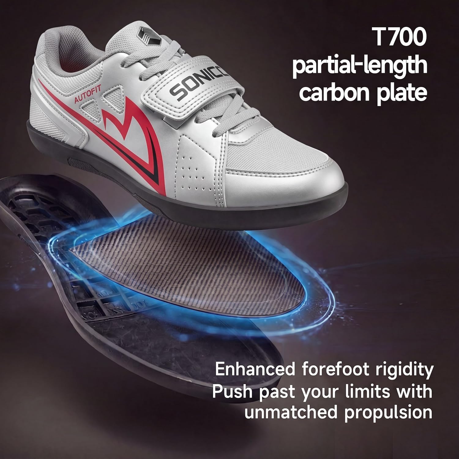 Throwing Shoes for Shot Put, Discus and Hammer Throw,Carbon Plate Track and Field Throwing Shoes with Rotational Rubber Outsole for Men Women Youth Athletes, Training and Competition