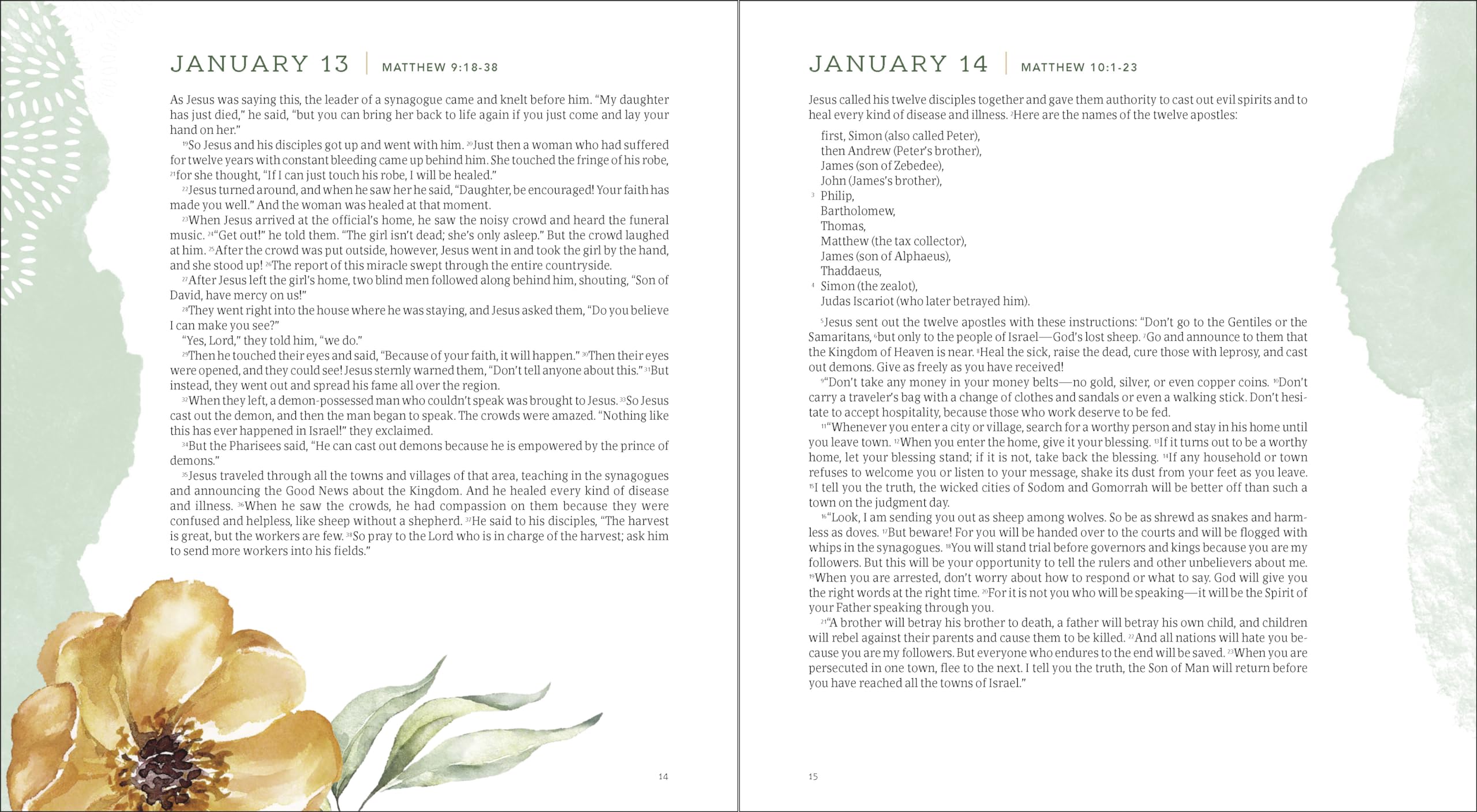 The One Year Bible New Testament: NLT (Softcover, Floral Paradise) - Image 7
